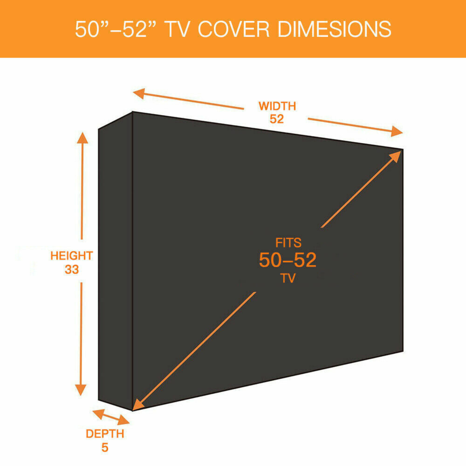 TV Cover Dustproof Waterproof Flat Television Protector Outdoor Patio