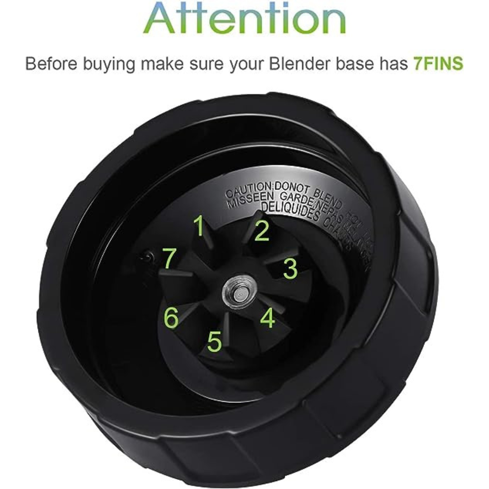 Auto IQ Nutri Ninja 7Fin Extractor Blade Blender 1000 1300 1500 BL642 BL480