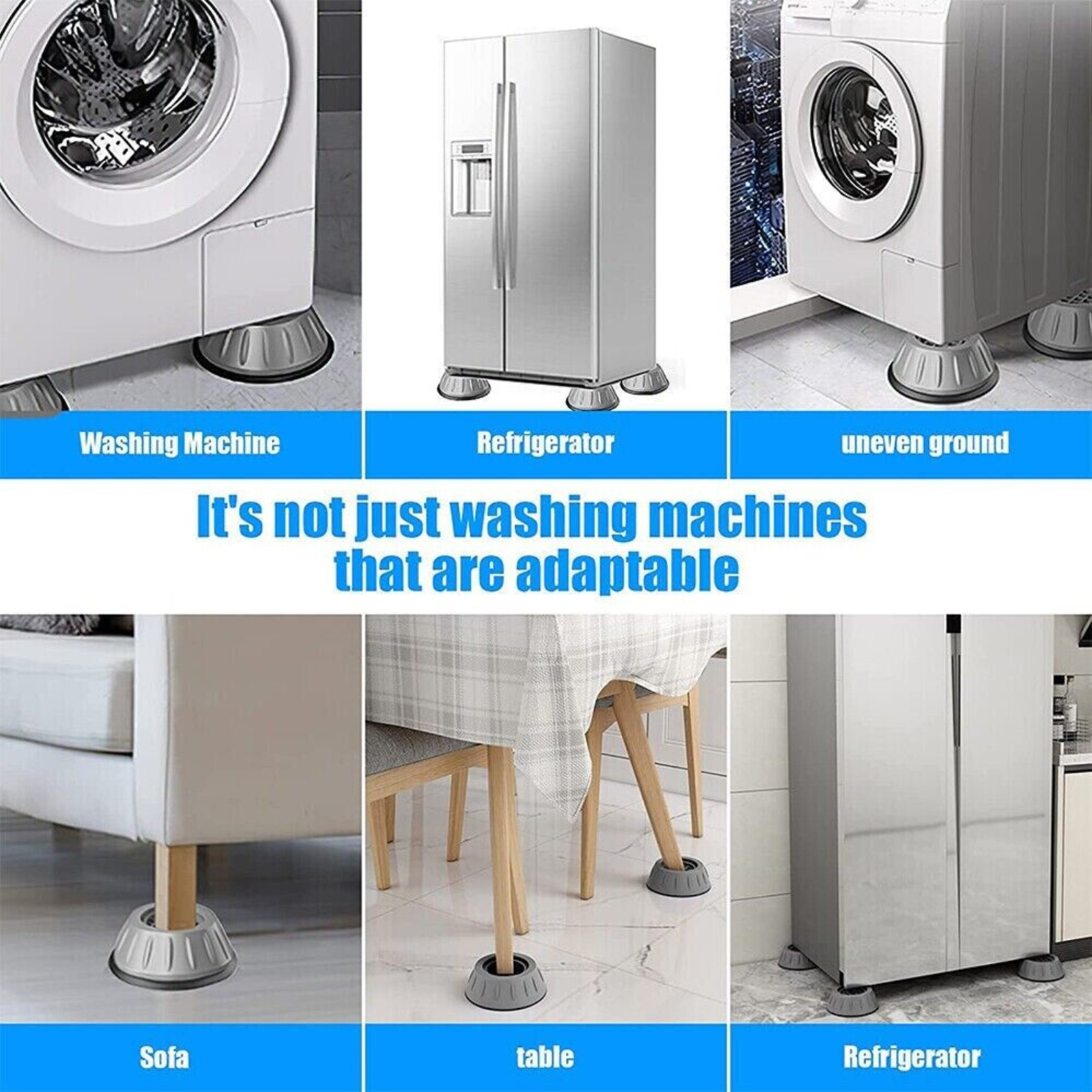 Anti Vibration Leg Stopper Foot Pad 4x Washing Machine Support Feet Pads