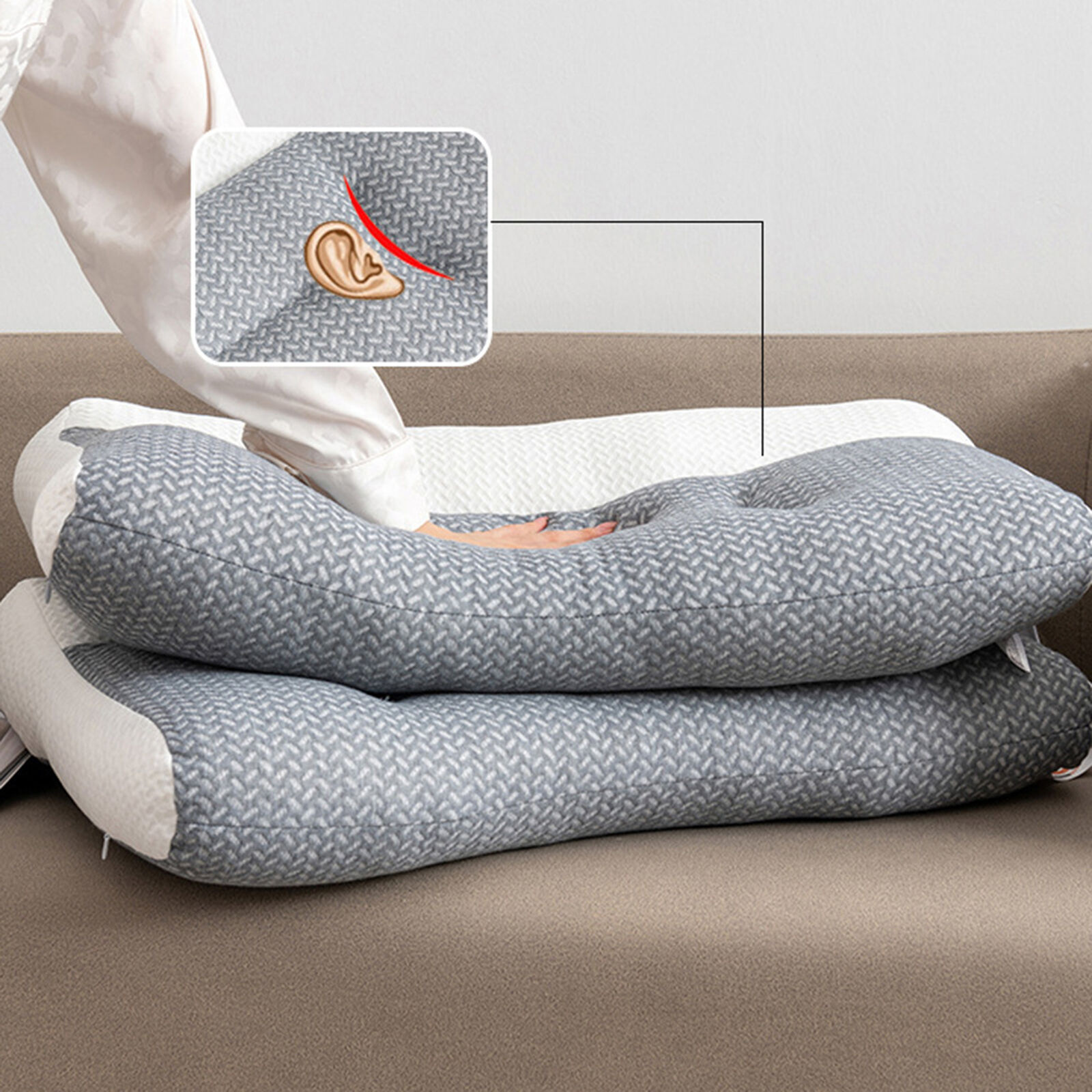 Adjustable Contour Orthopedic Cervical Bed Pillow Aus Made Ergonomic Pillow
