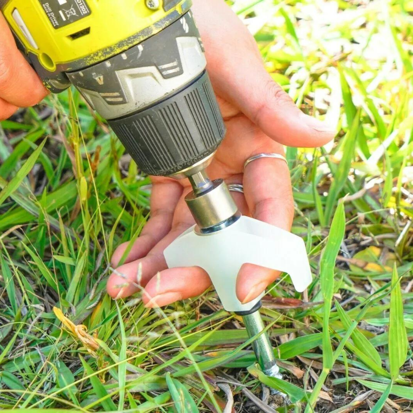 Head Glow in The Dark Drill Camping Tent Pegs 15x Heavy Duty Steel Screw