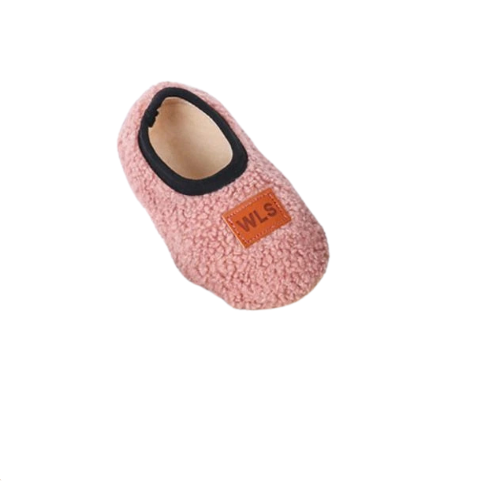 Fashion Slippers Winter Anti-slip Toddler Soft Plush Floor Sock Pink M