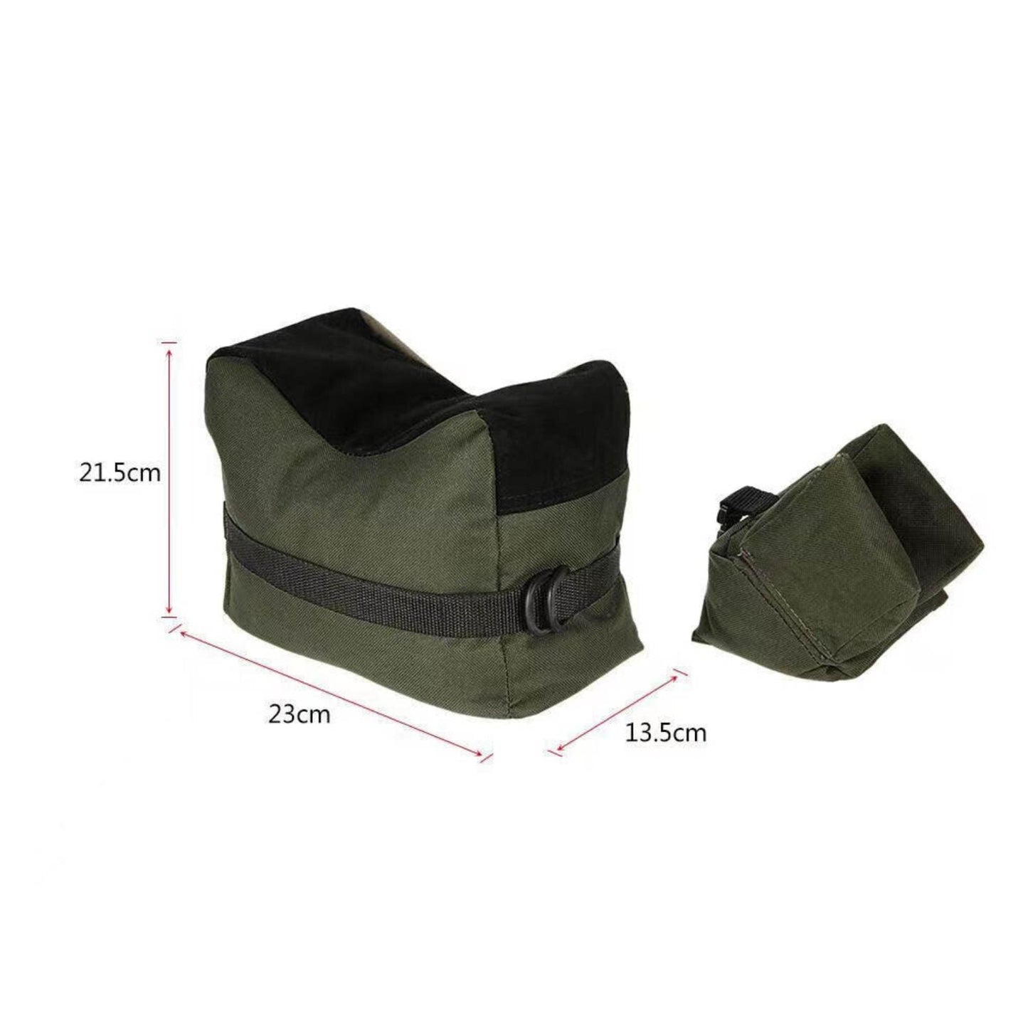 Rifle Gun Bench Rest Stand Shooting Range Sand Bag Rear Front Hunting Pack Set