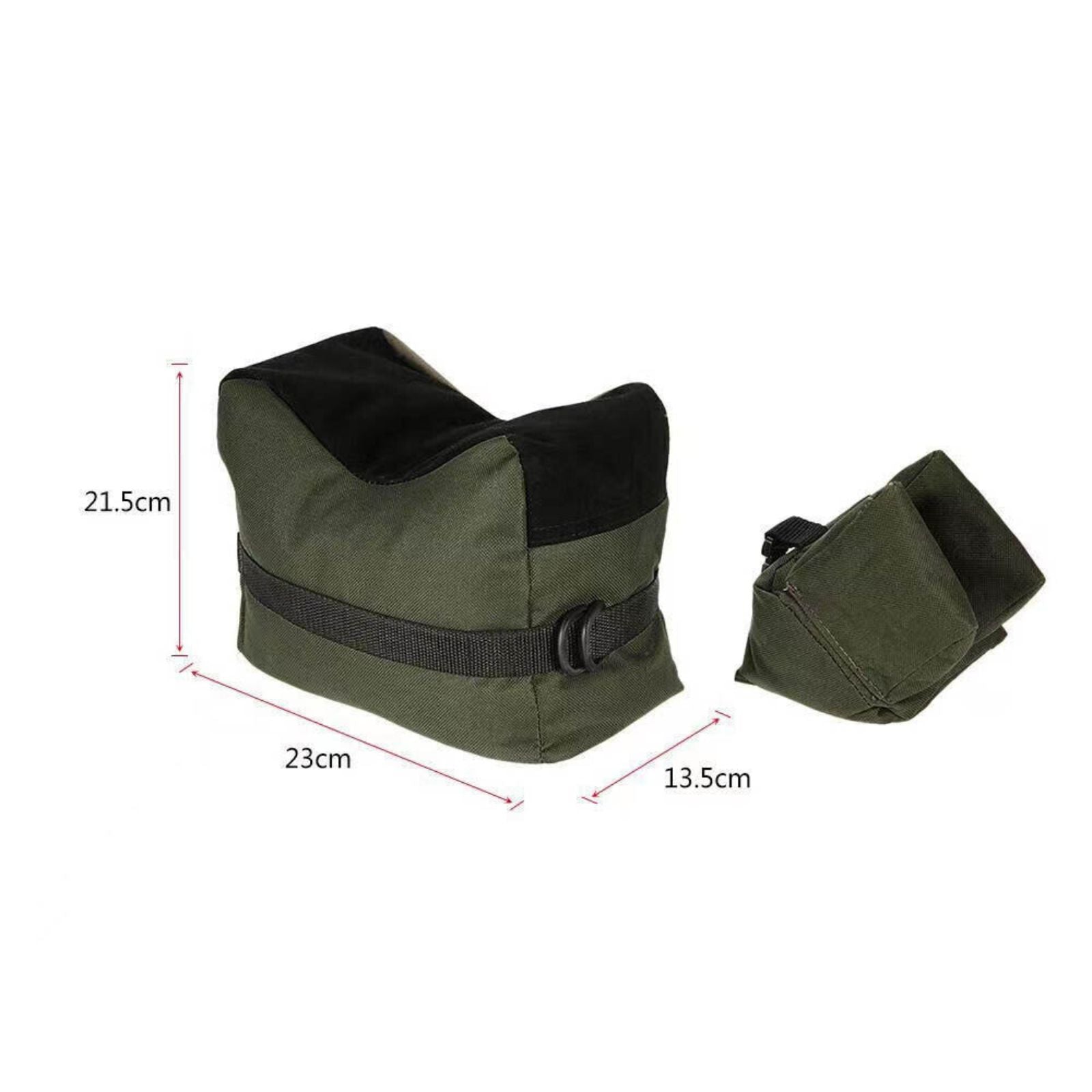Bench Rest Stand Shooting Range Sand Bag Rear Front Hunting Pack Set