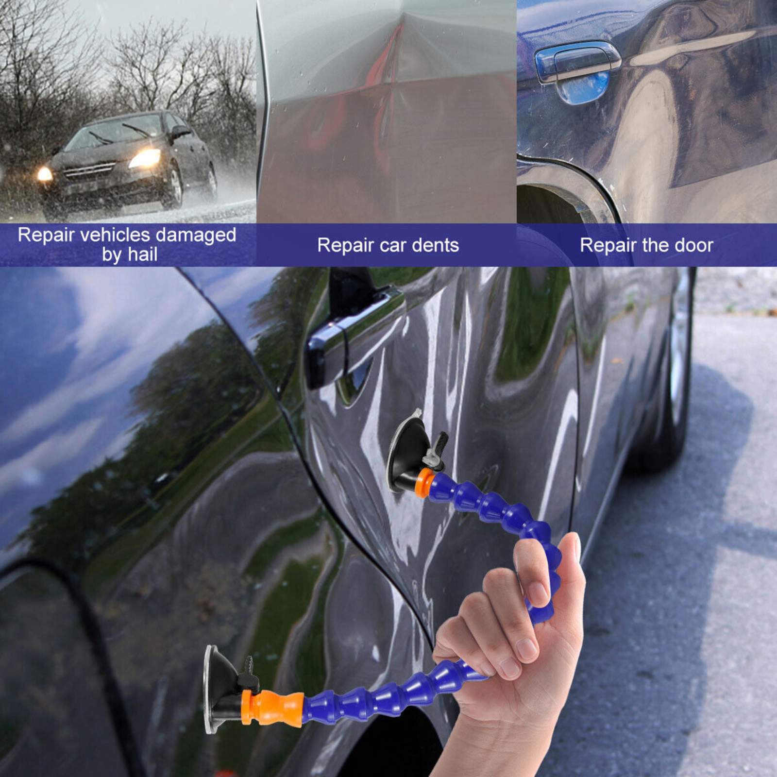 Dent Suction Cup Remover Flexible Air Pump Car Dent Repair Tool Kit Dent Puller