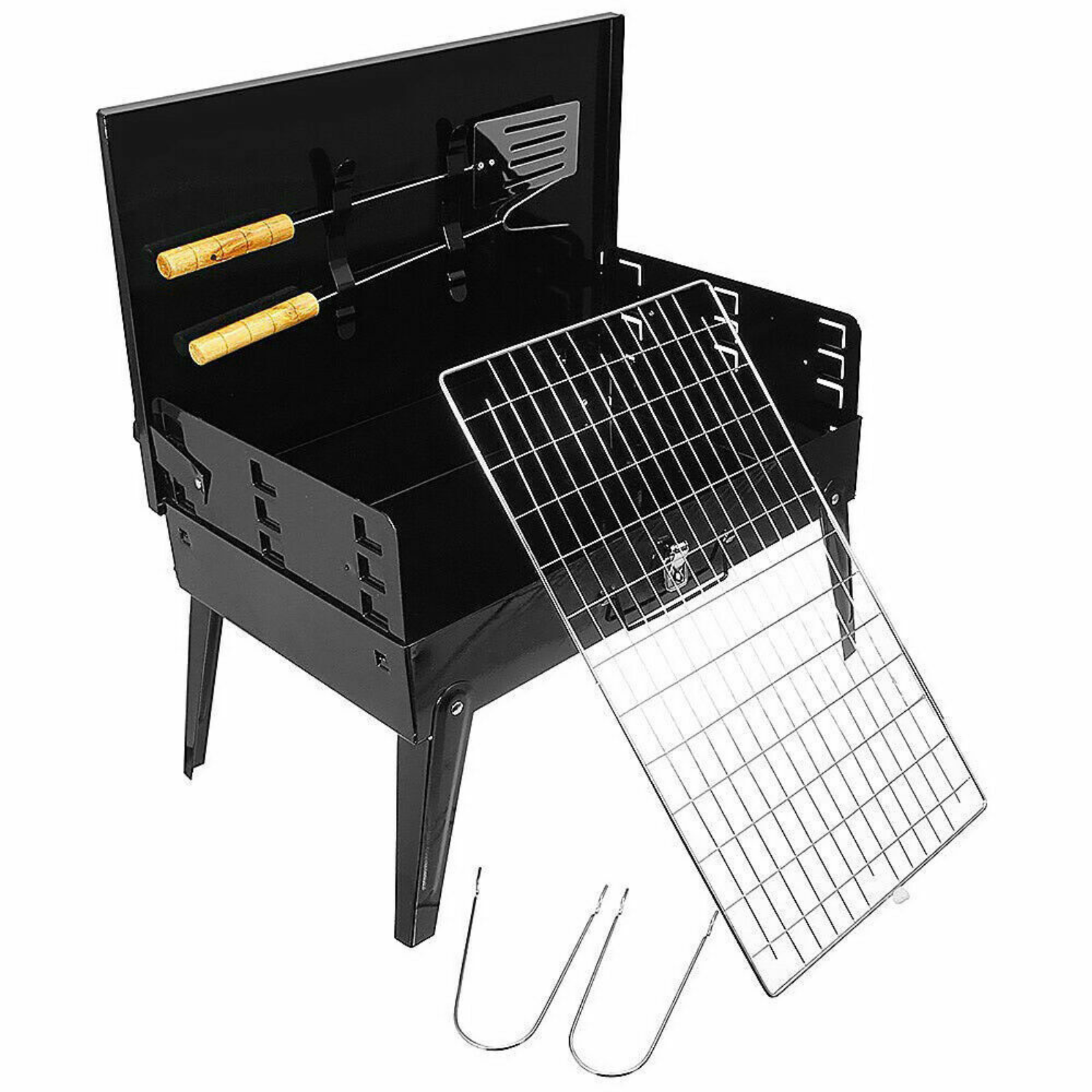 Portable Folding Steel Roast Camping Picnic Charcoal BBQ Grill Hibachi Barbecue