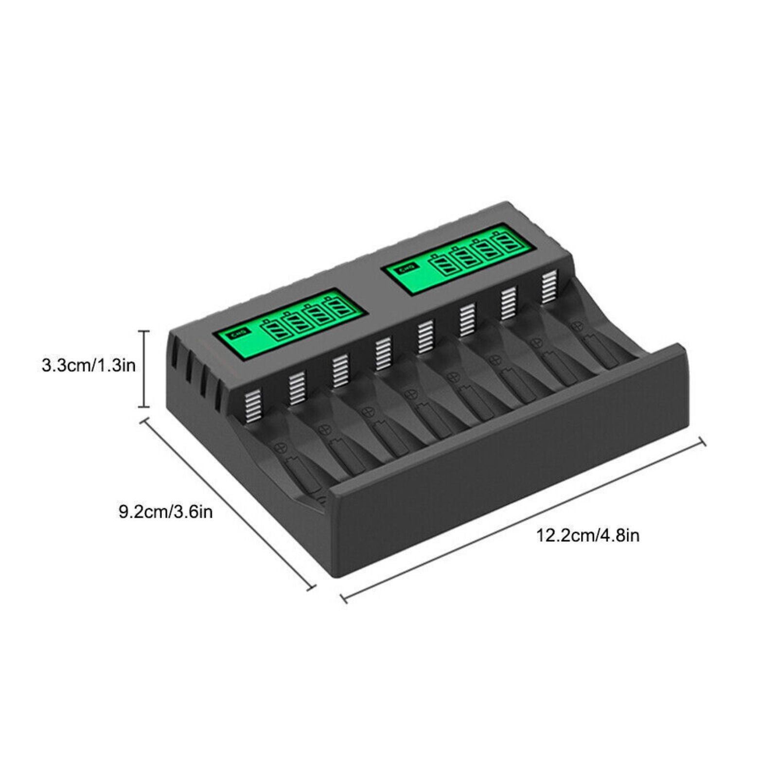 Smart Battery Charger for AA/AAA LCD Display 8 Slot Rechargeable Batteries