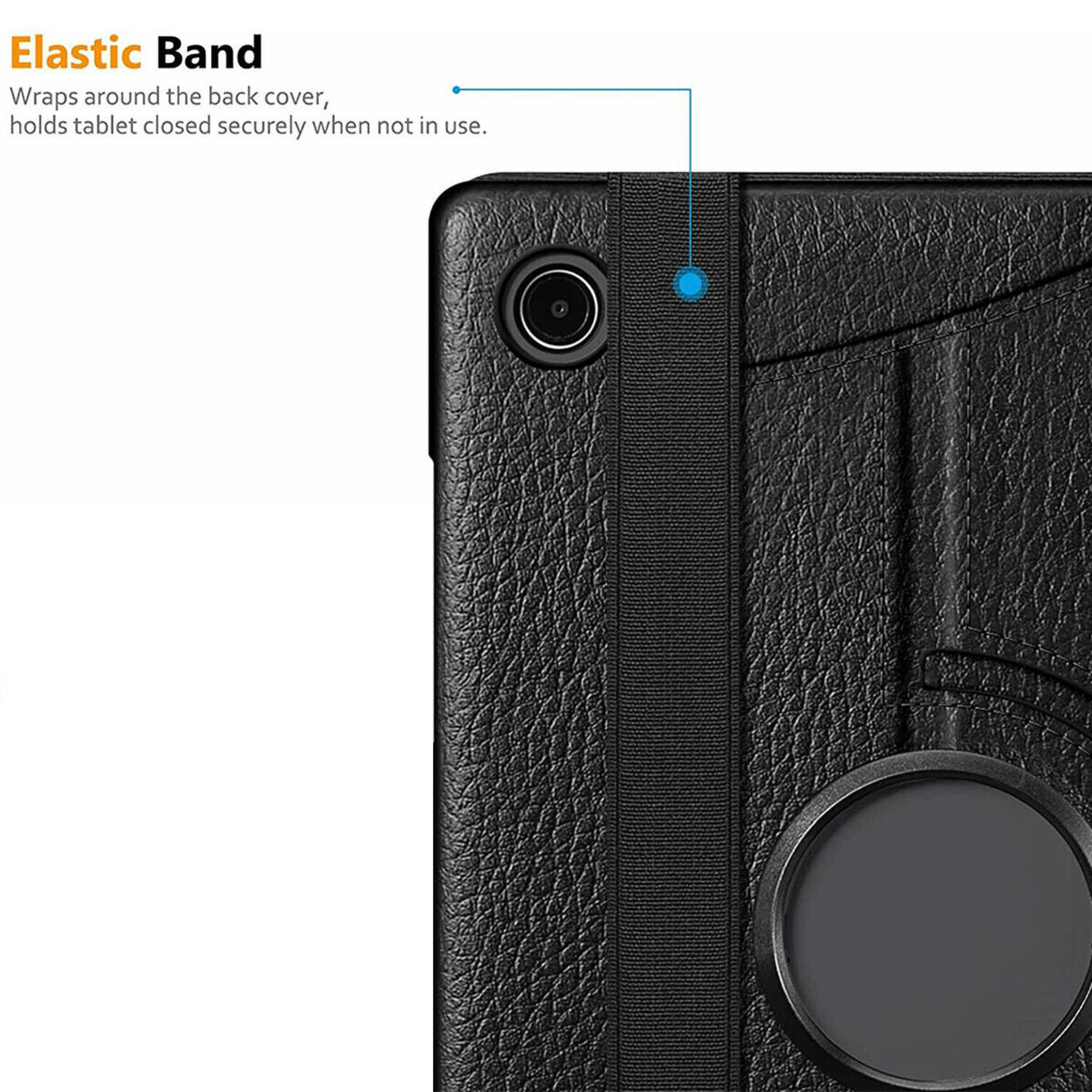 Leather Rotate Stand Cover Samsung Galaxy Tab A8 10.5 2022 Tablet Case Black