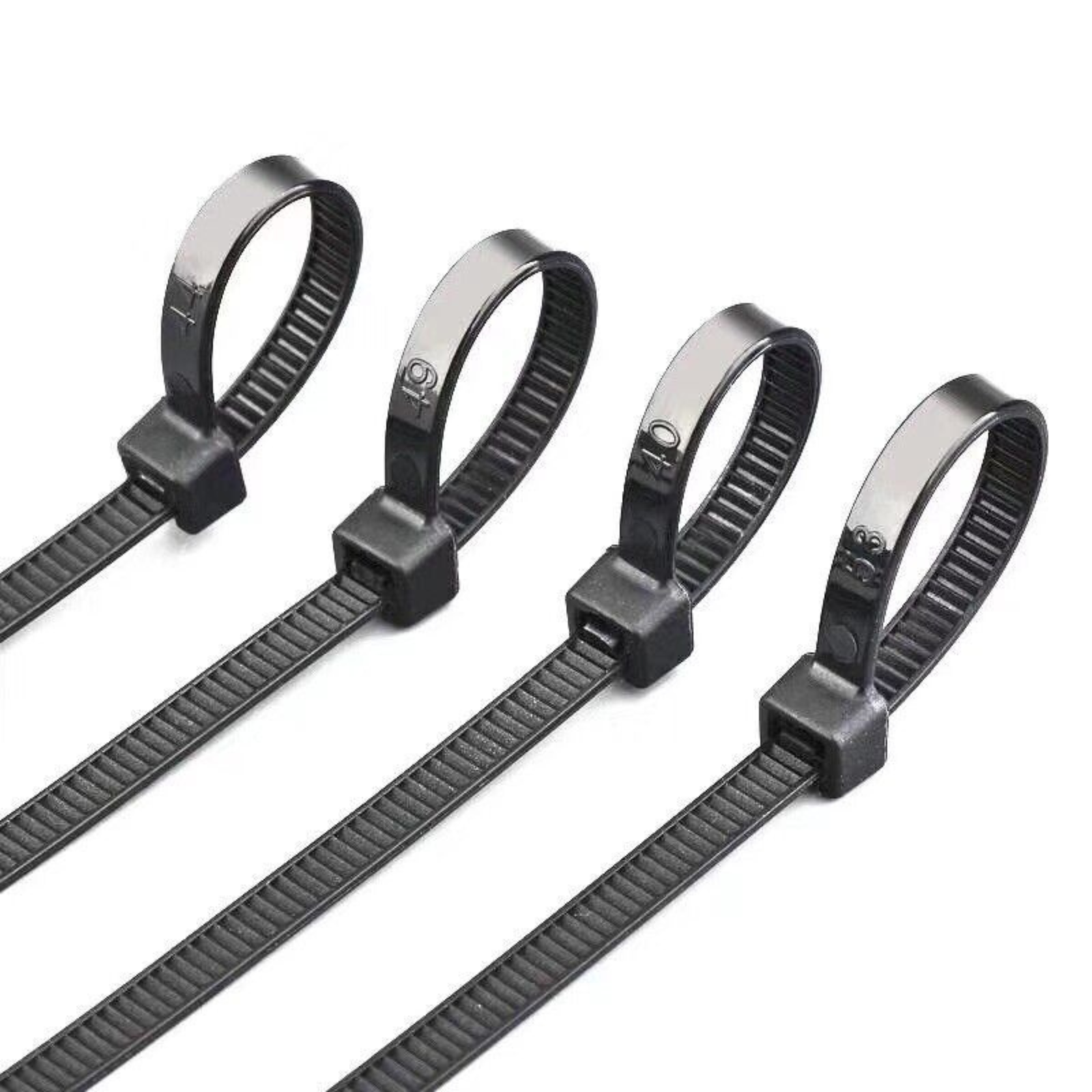 100pcs Black Zip Ties Nylon UV Stabilized Bulk Cable Ties 4.8mm x300mm