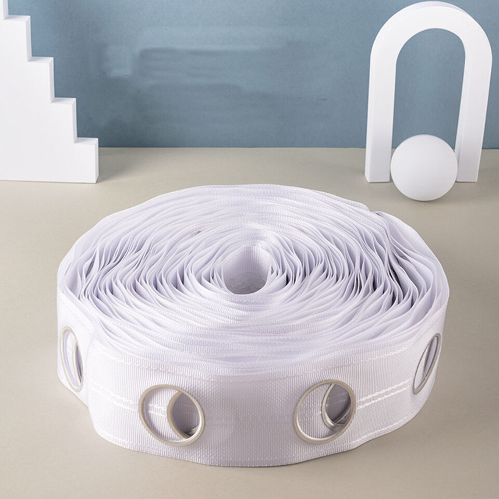 Curtain Blinds Tape With Round Eyelet Rings Curtain Heading 10m