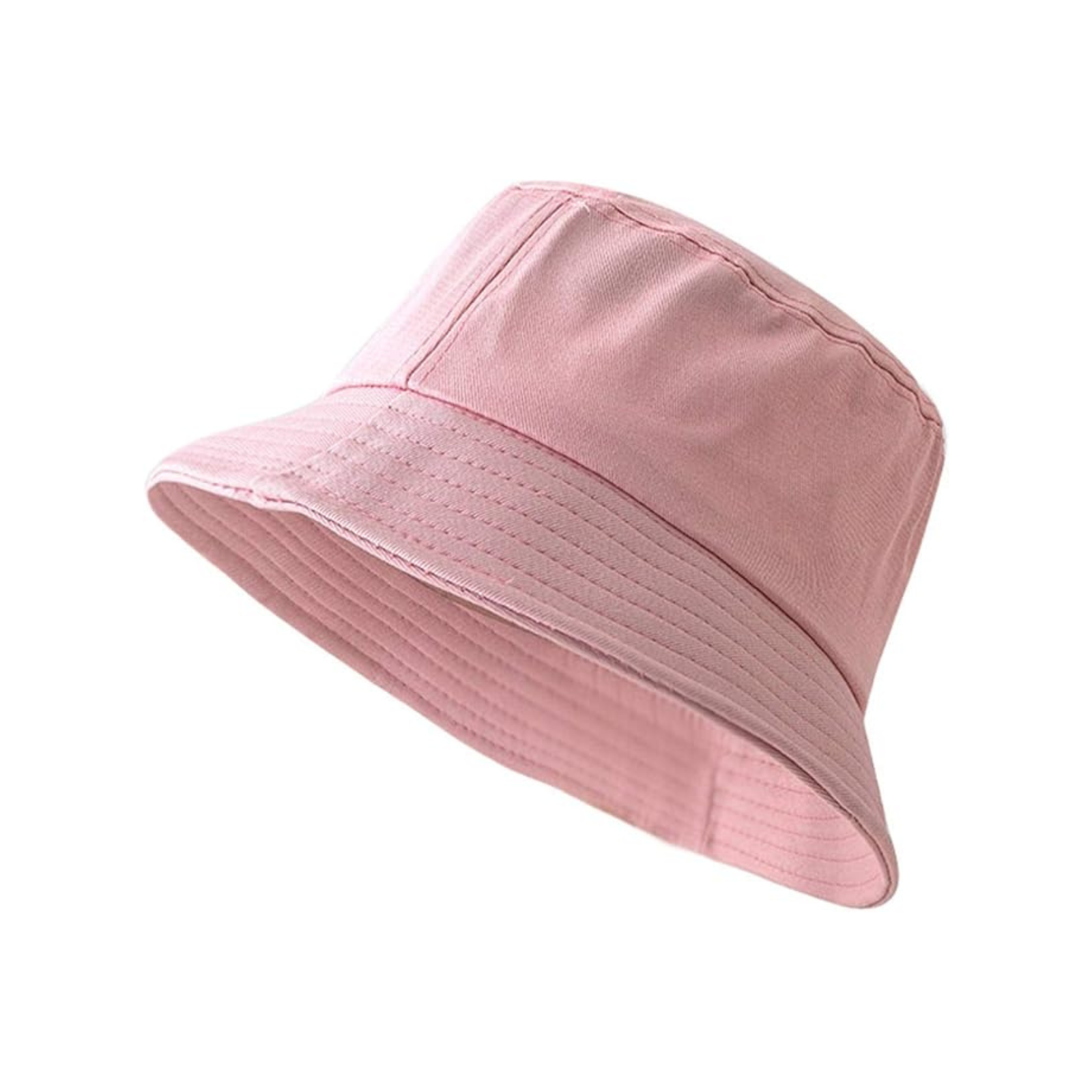 Unisex Cotton Cap Women Men Sun Bucket Hat Fishing Hiking Camping Outdoor Pink