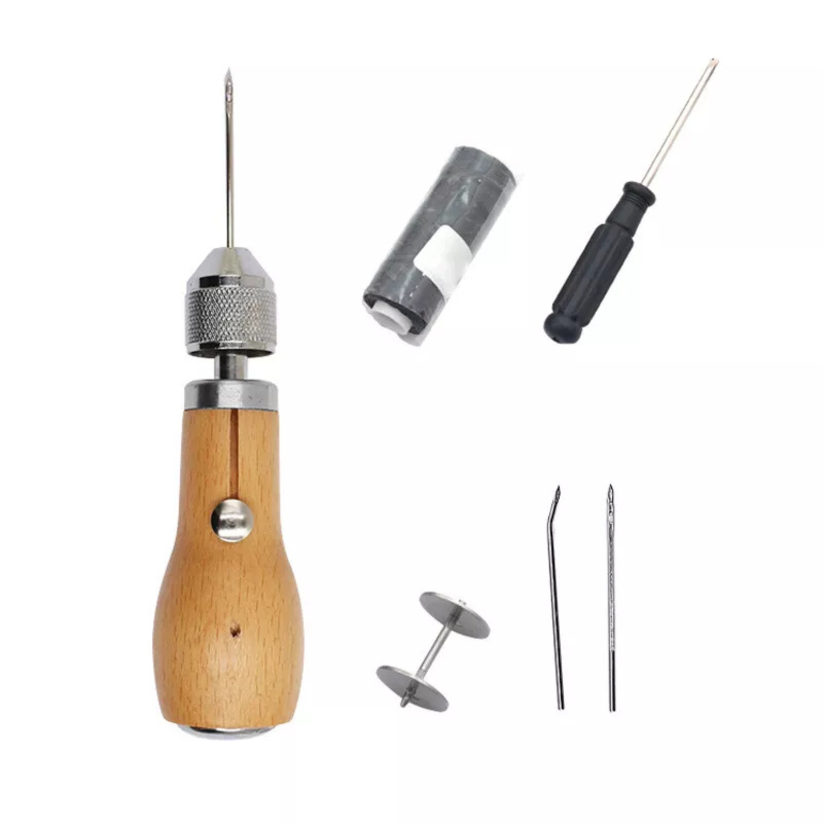 Lock Stitching Tool Sewing Machine Leather Sewing Awl Kit Hand Stitcher Leather