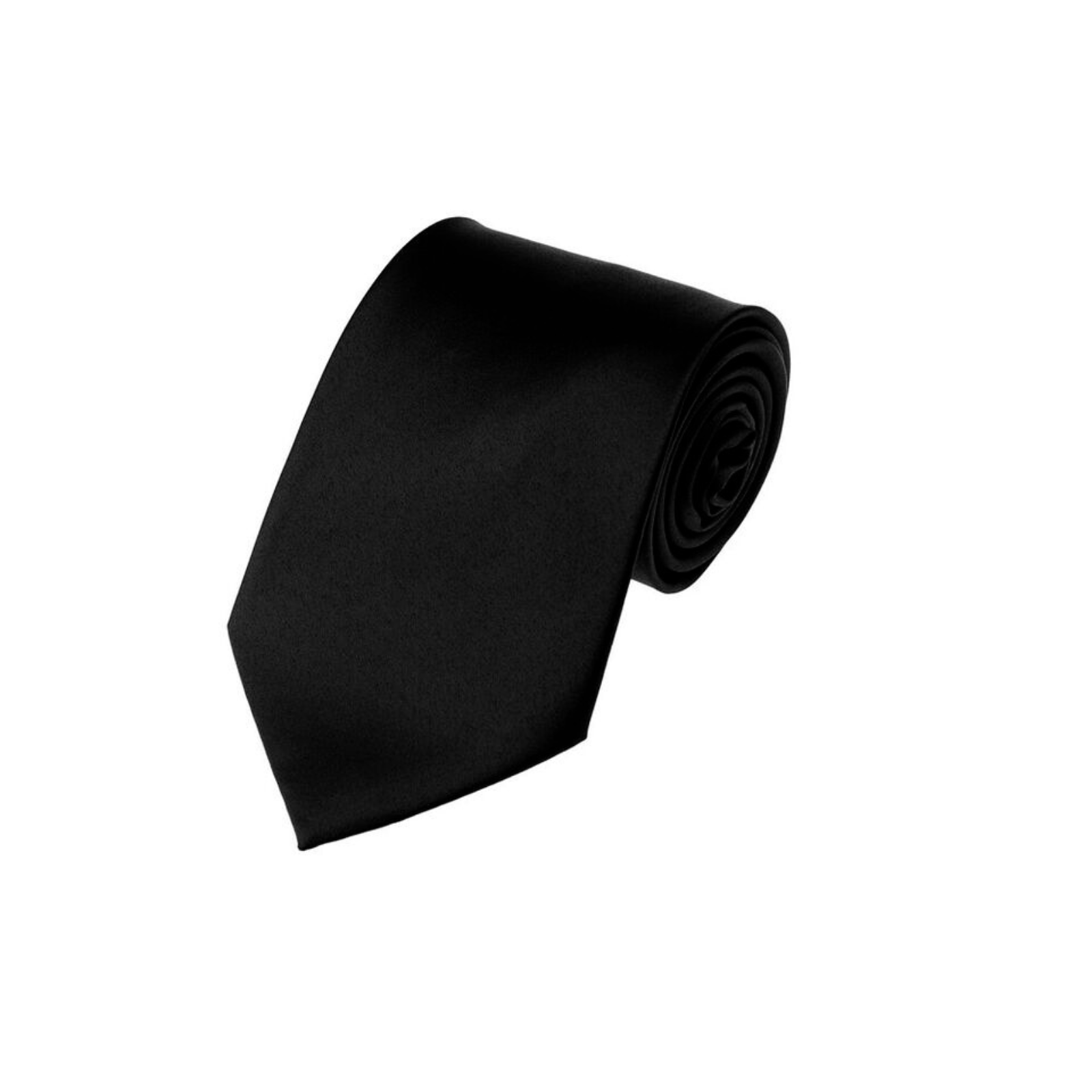 Black Necktie Plain Satin Wedding Formal Casual Ties Men's Skinny Tie Fashion