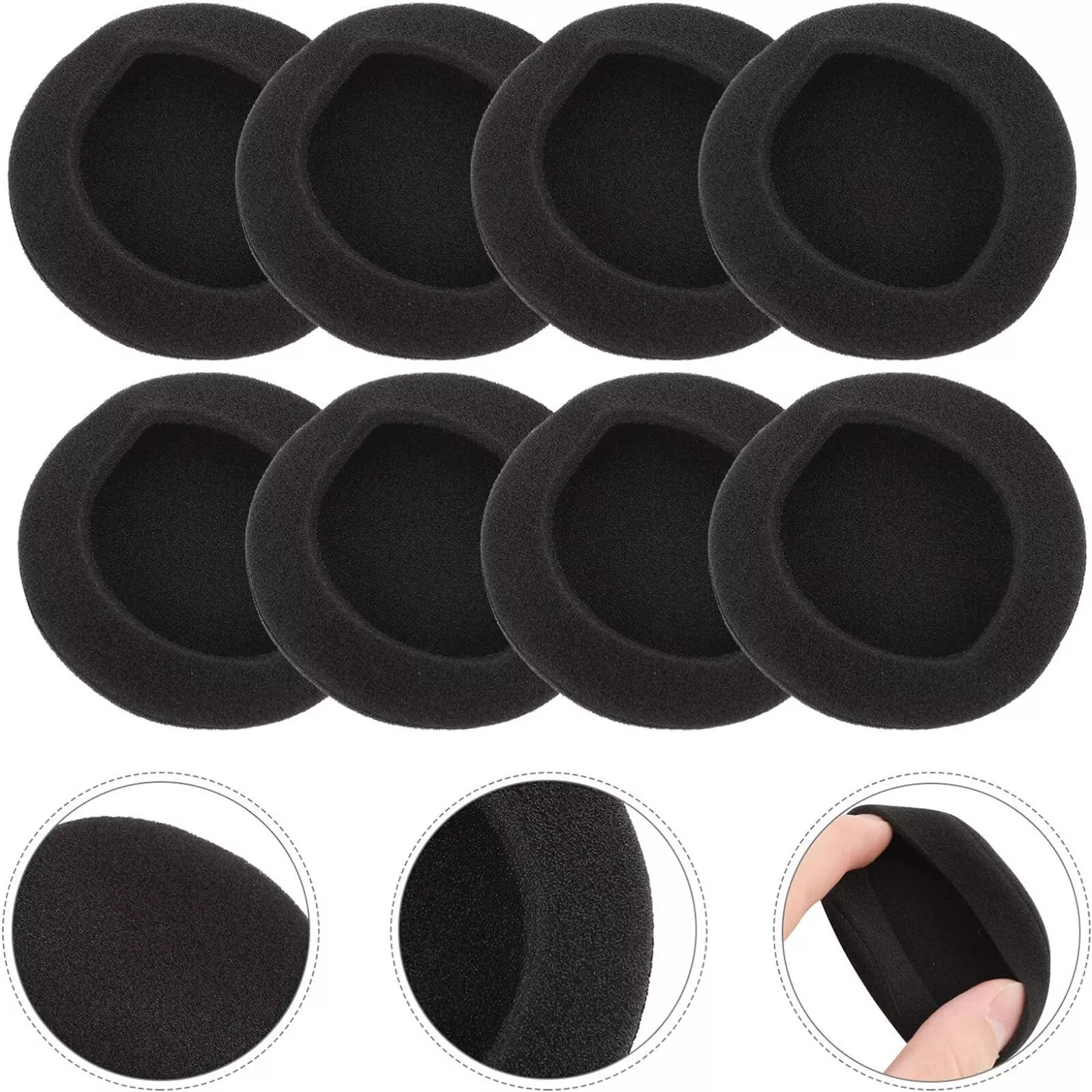 Foam Ear Pads Sponge Covers for Headphones and 5.5cm Audio Devices
