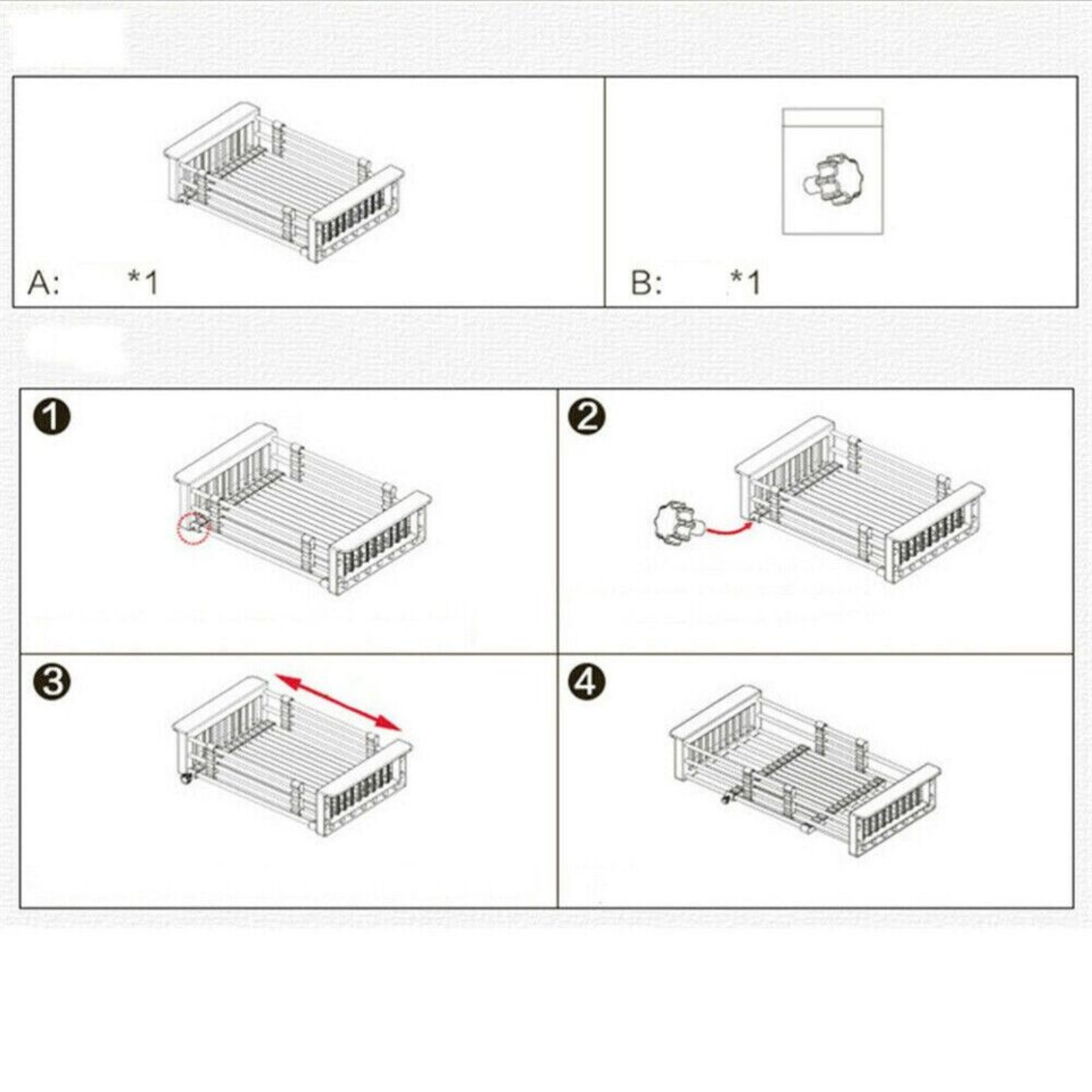 Kitchen Organizer Basket Dish Drying Rack Stainless Steel Storage Sink Drain