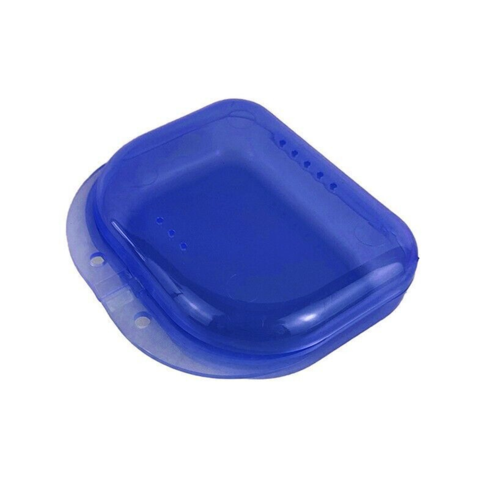 Denture Dental Case Guard Storage Orthodontic Retainer Box Teeth Mouth Blue