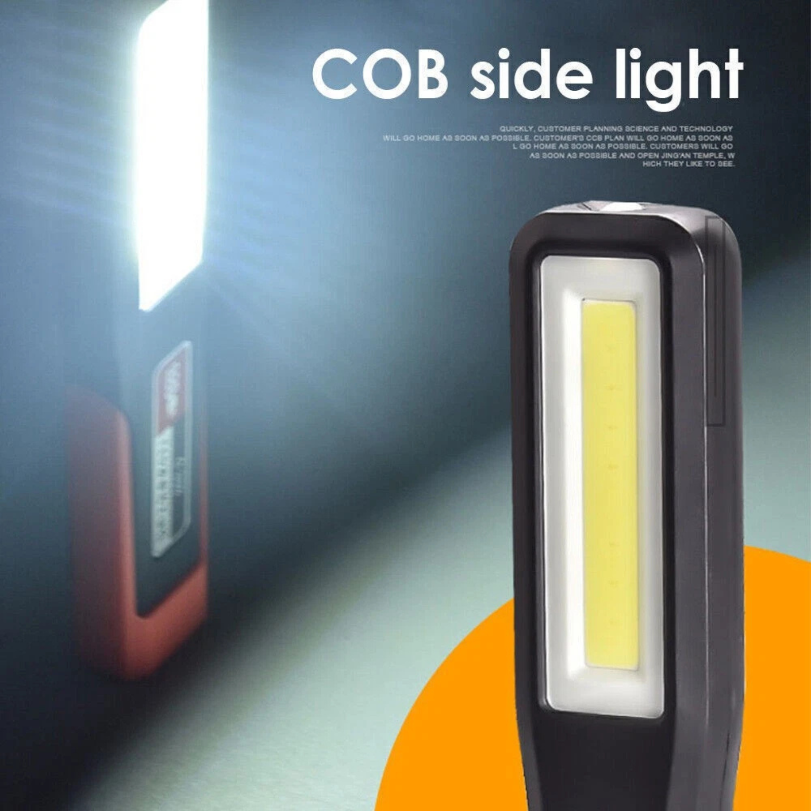 Cordless Magnetic Rechargeable LED Work Light for Garage Use 2pcs Pack