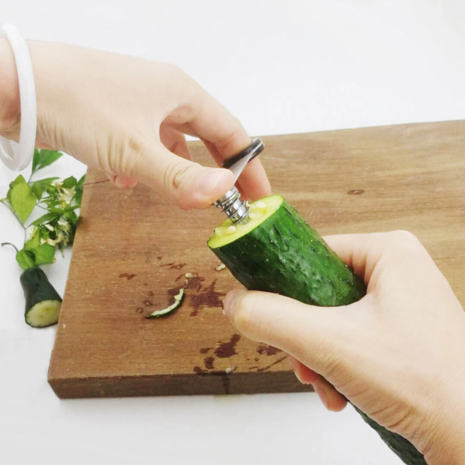 Portable Stainless Steel Potato Spiral Cutter Twister Kitchen Tool