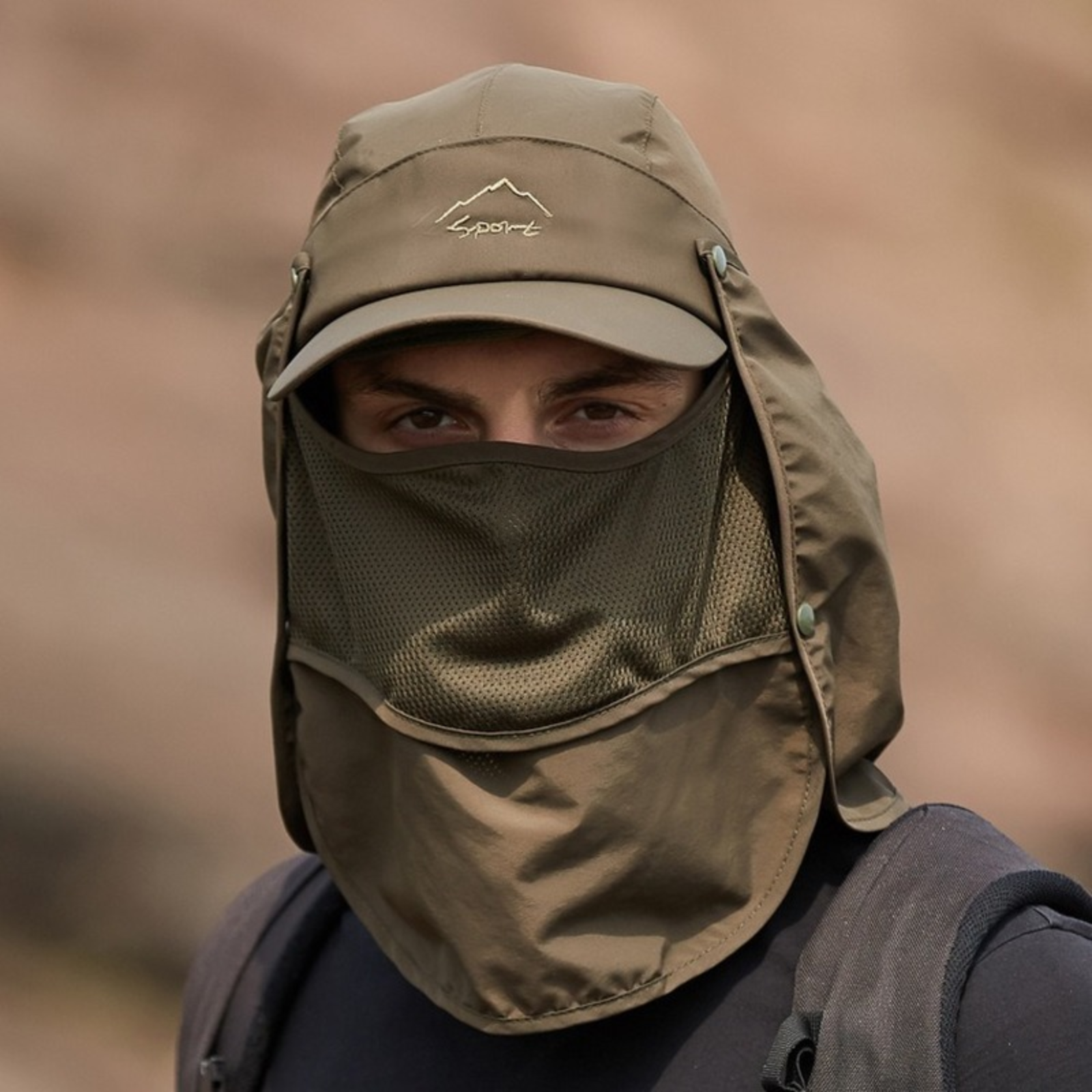 UV Sun Protection Outdoor Cap Hiking Fishing Unisex Face Neck Flap Hat Wide