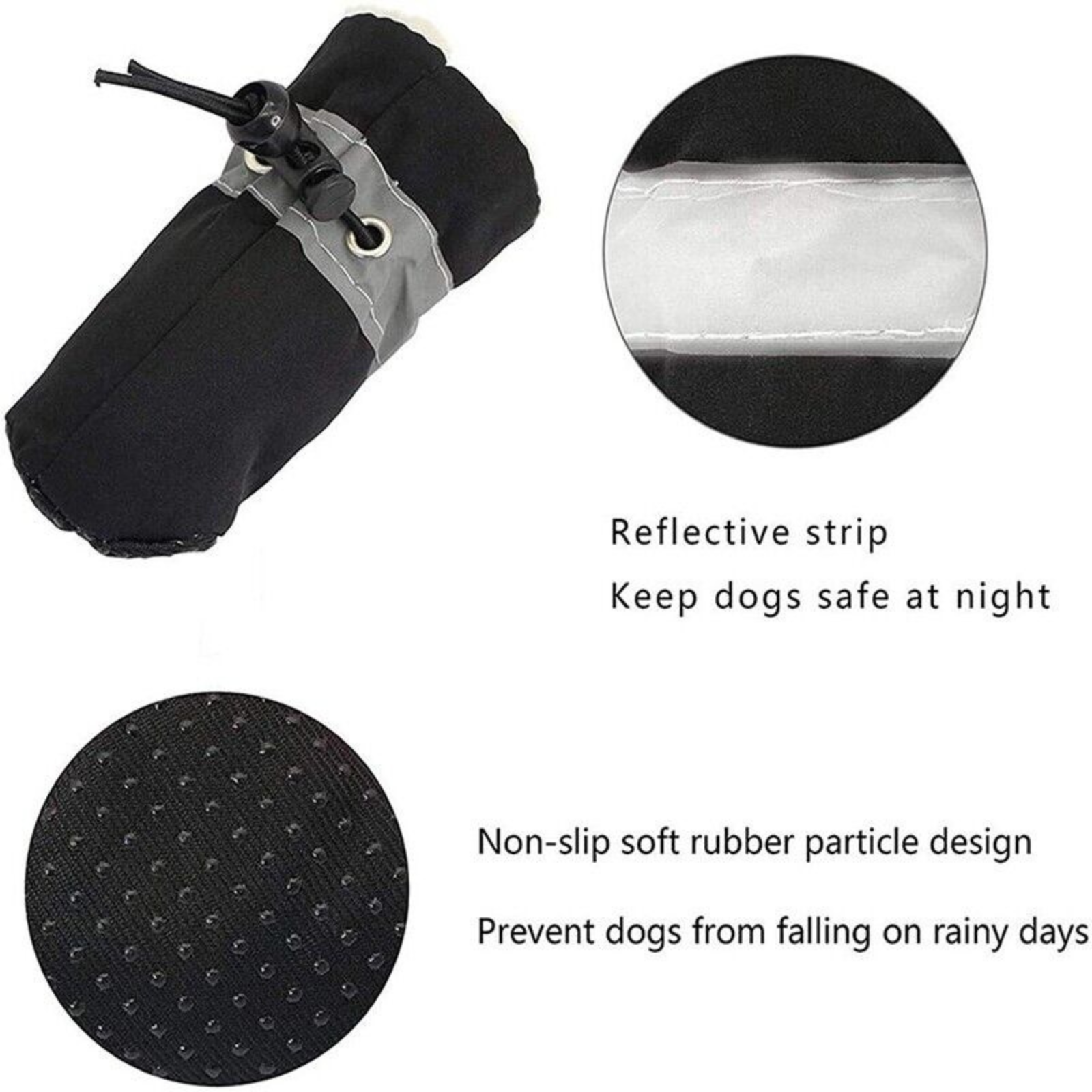 Waterproof Soft Padded 4x Cotton Dog Socks No Slip Dog Pet Shoes Boots Large