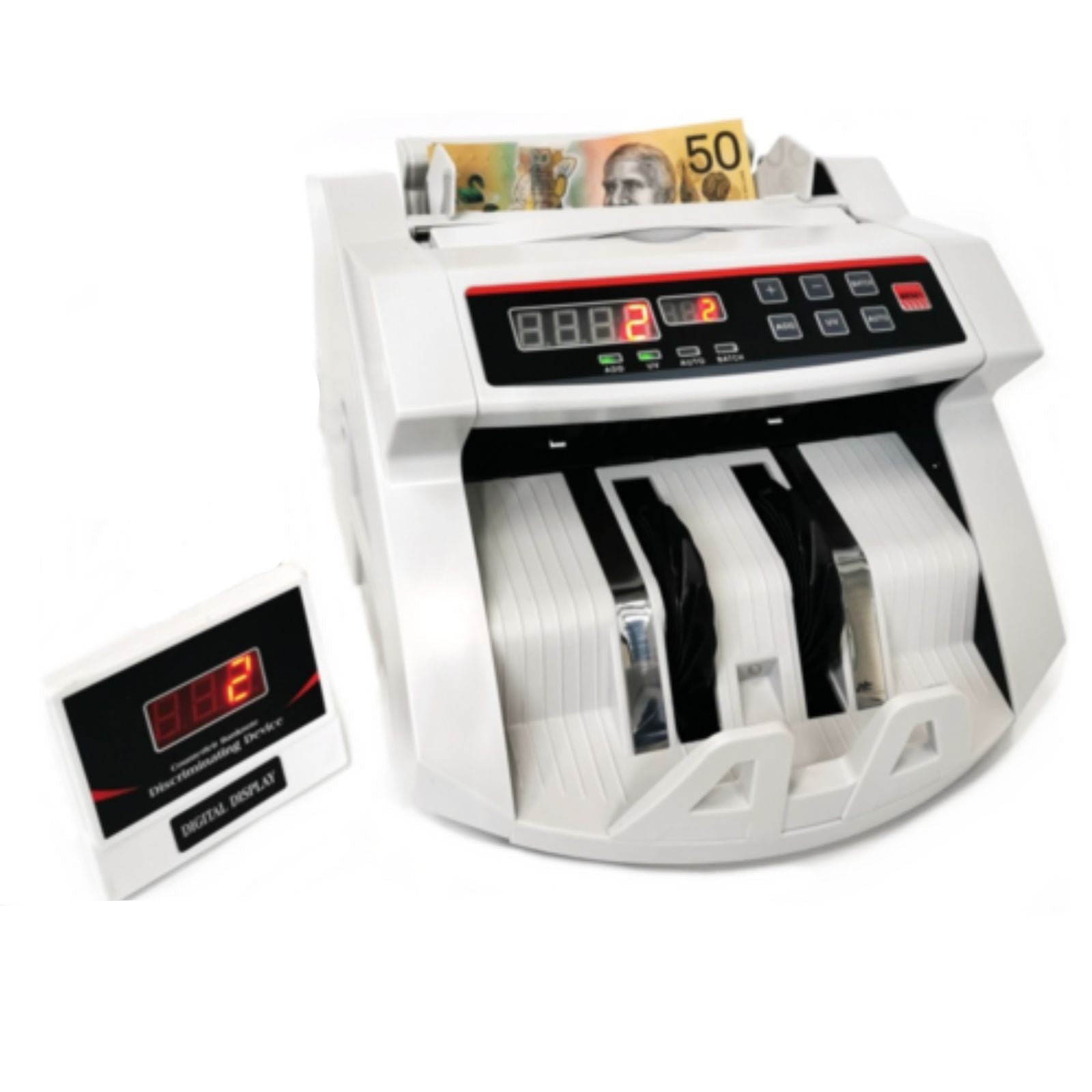 Banknote Cash Counter Machine Fake Note Digital Display Australian Money Bill