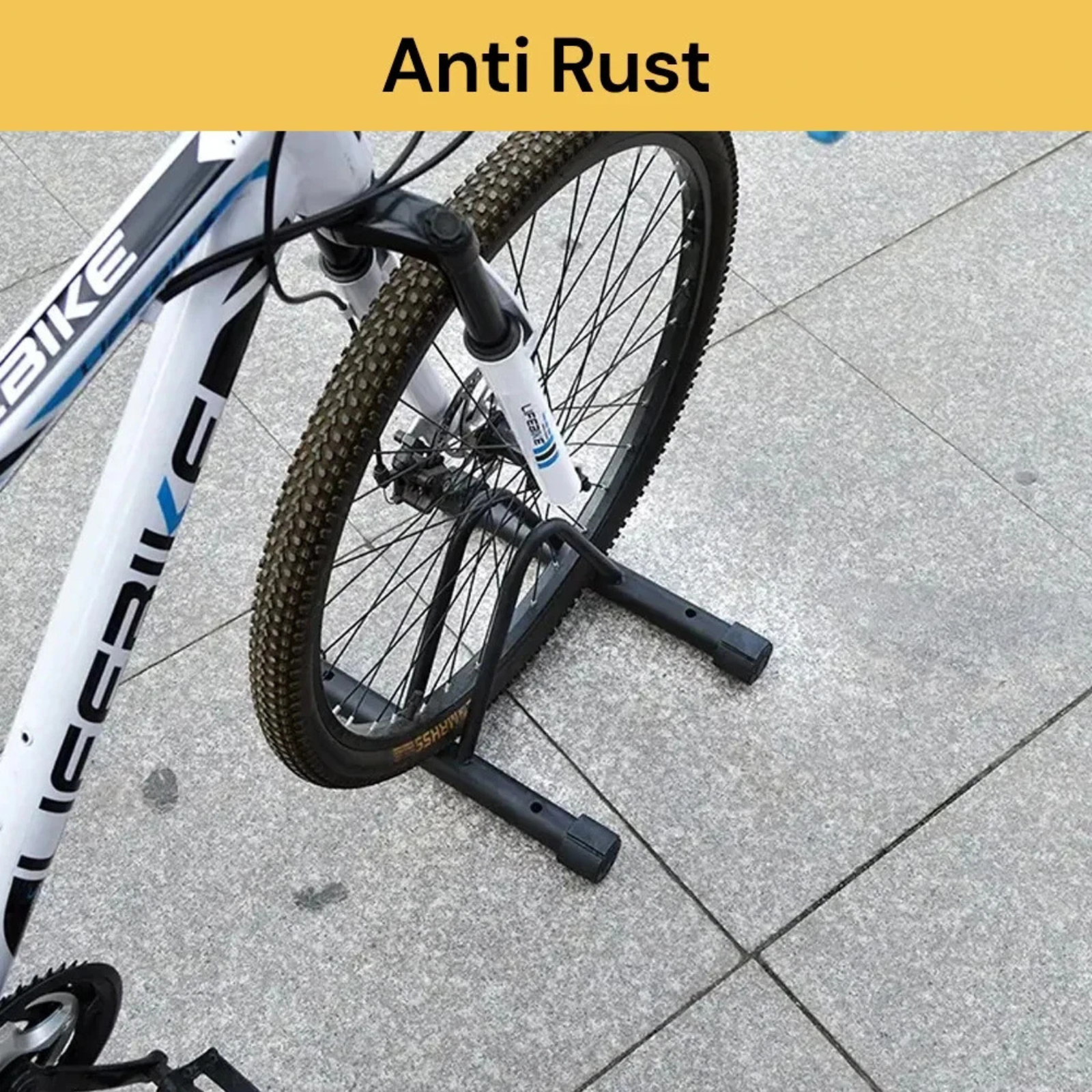 Portable Cycling 1 Bike Stand Parking Floor Bike Rack Storage Steel Holder