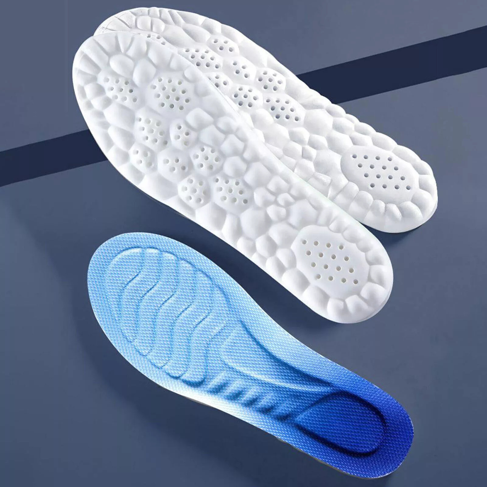 Inner Sole Inserts Breathable Insole Hiking Trainer 45-46 Blue 1 Pair