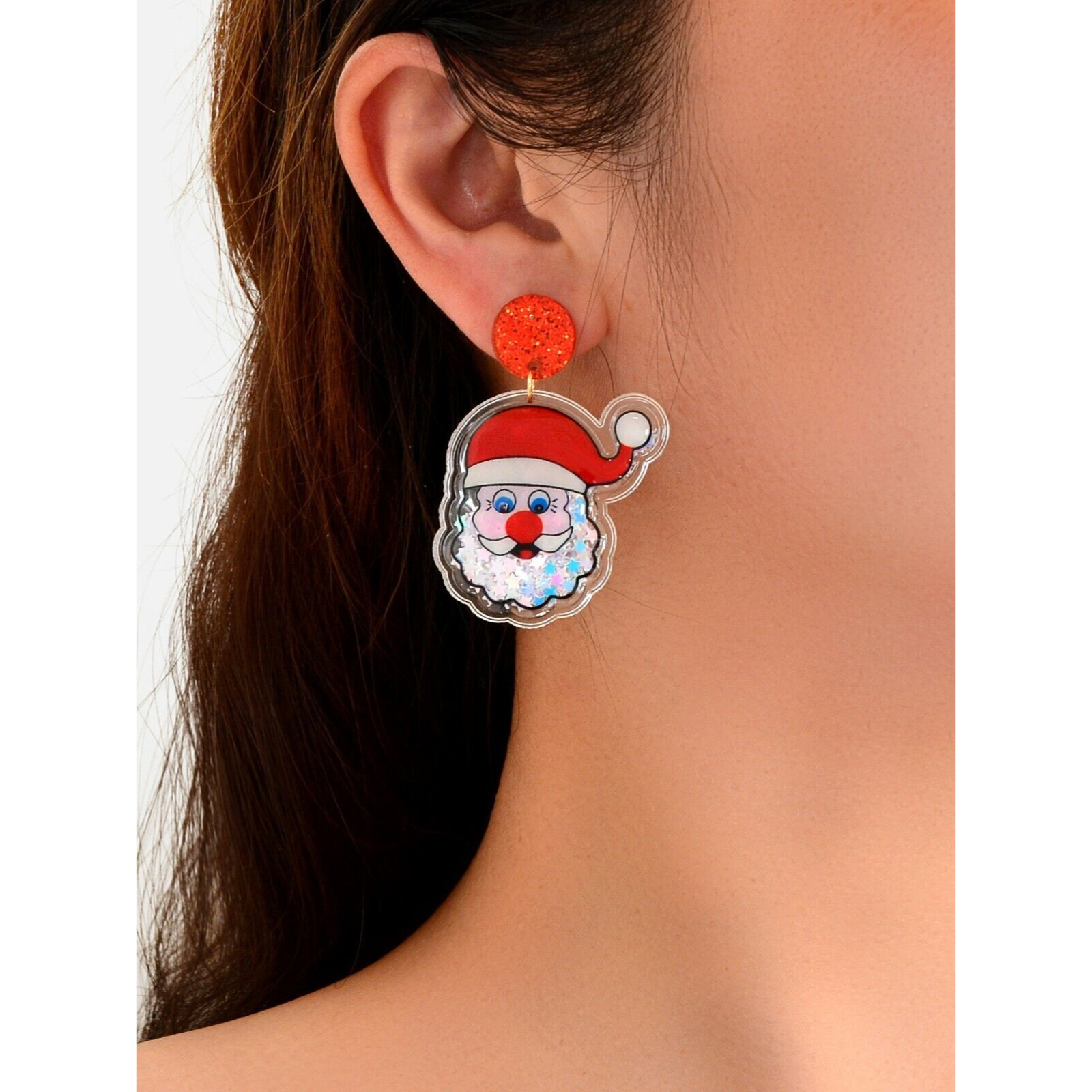 Lovely Acrylic Earrings Dangle Drop Stud Christmas Gift Series Jewelry