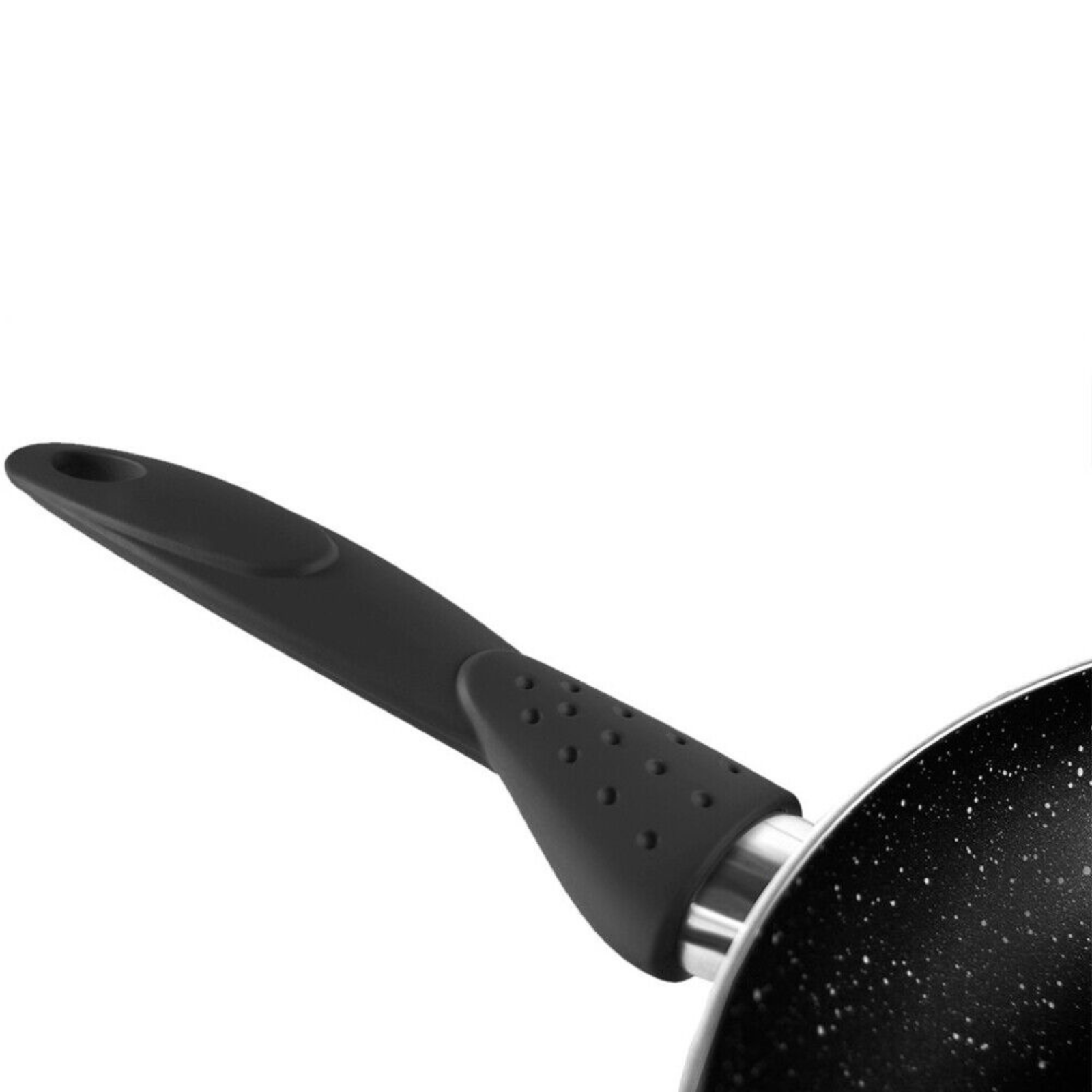 Non-stick Coated Cookware Frypan Set Stone Magic Ceramic Marble Stone Black