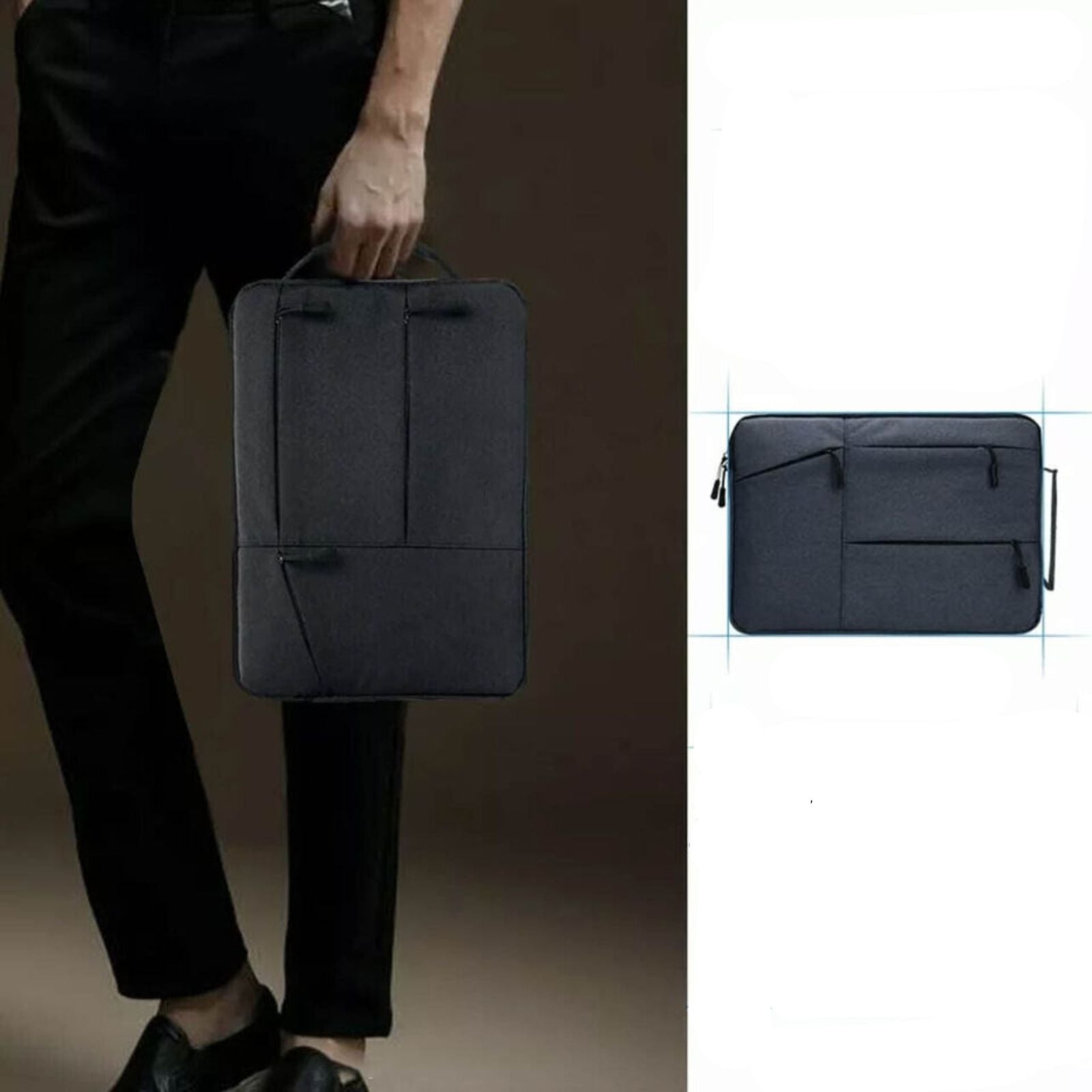 Case For MacBook Air Lenovo Dell Black Travel Bag Laptop Sleeve for 12.9"-13.3"