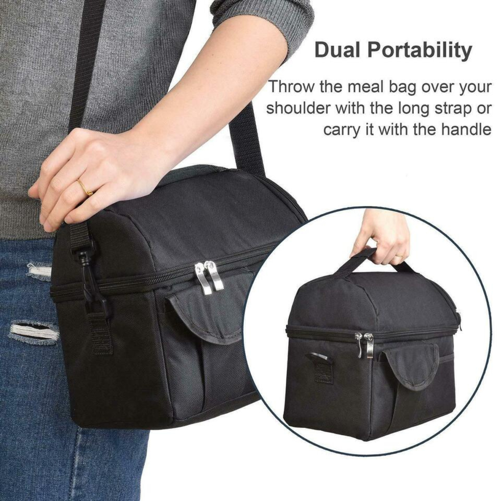 Meal Prep Bag Men/Women Cooler Bag Insulated Lunch Bag