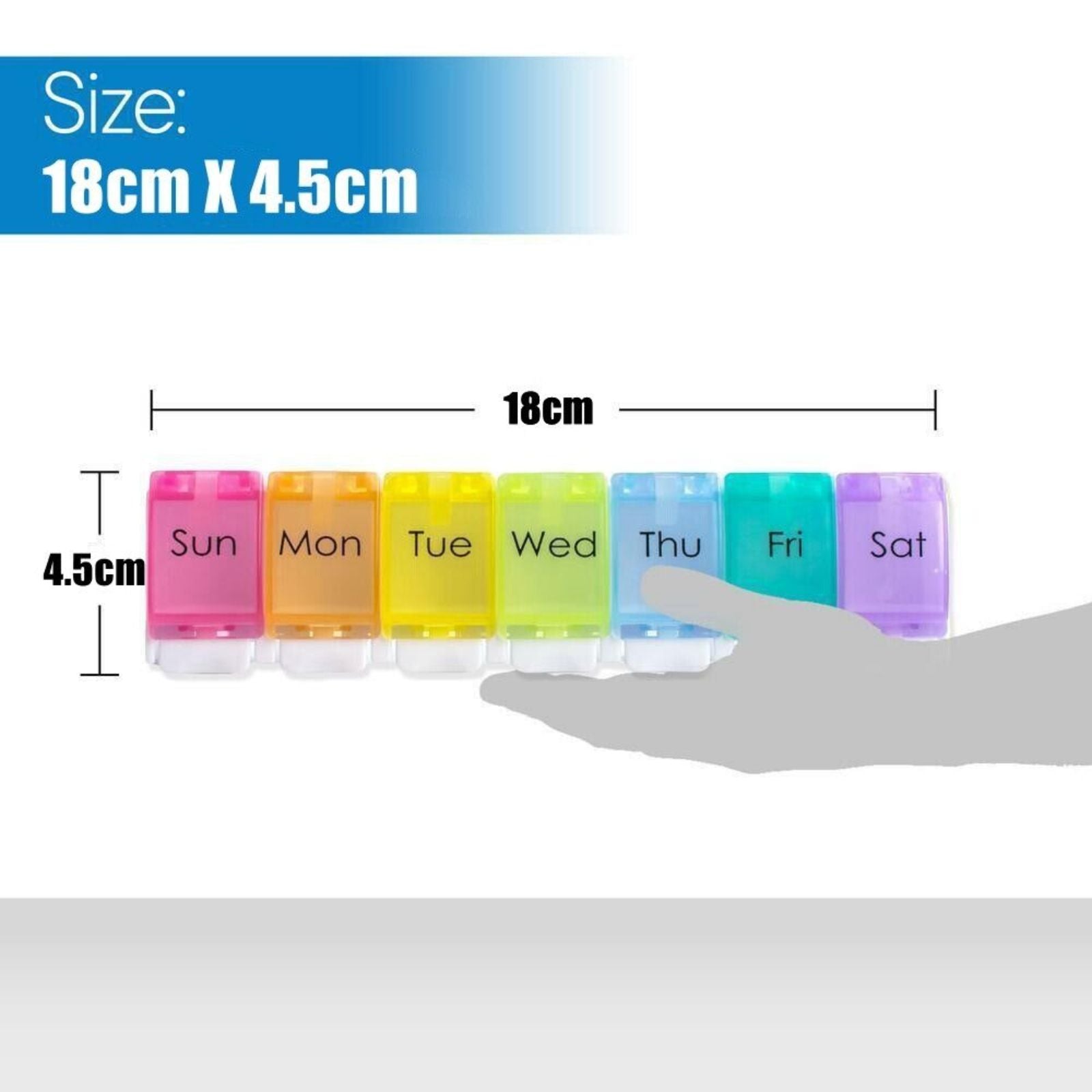7 Day Weekly Pill Box Medicine Organizer Large Case