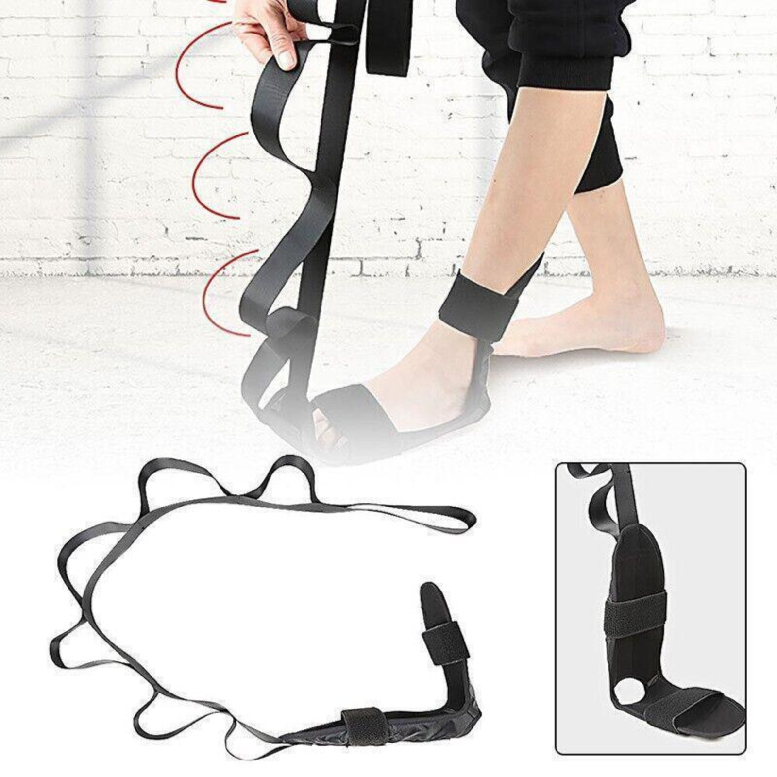 Trainer Strap Ballet Gym Stretcher Yoga Flexibility Stretch Band Leg Fascia