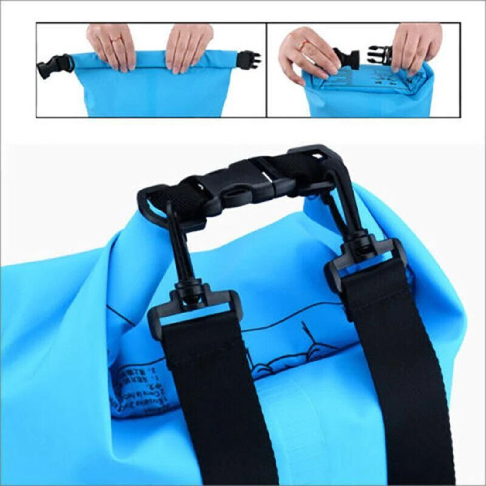 15L Waterproof Dry Bag Sack Light Blue for Outdoor Sports