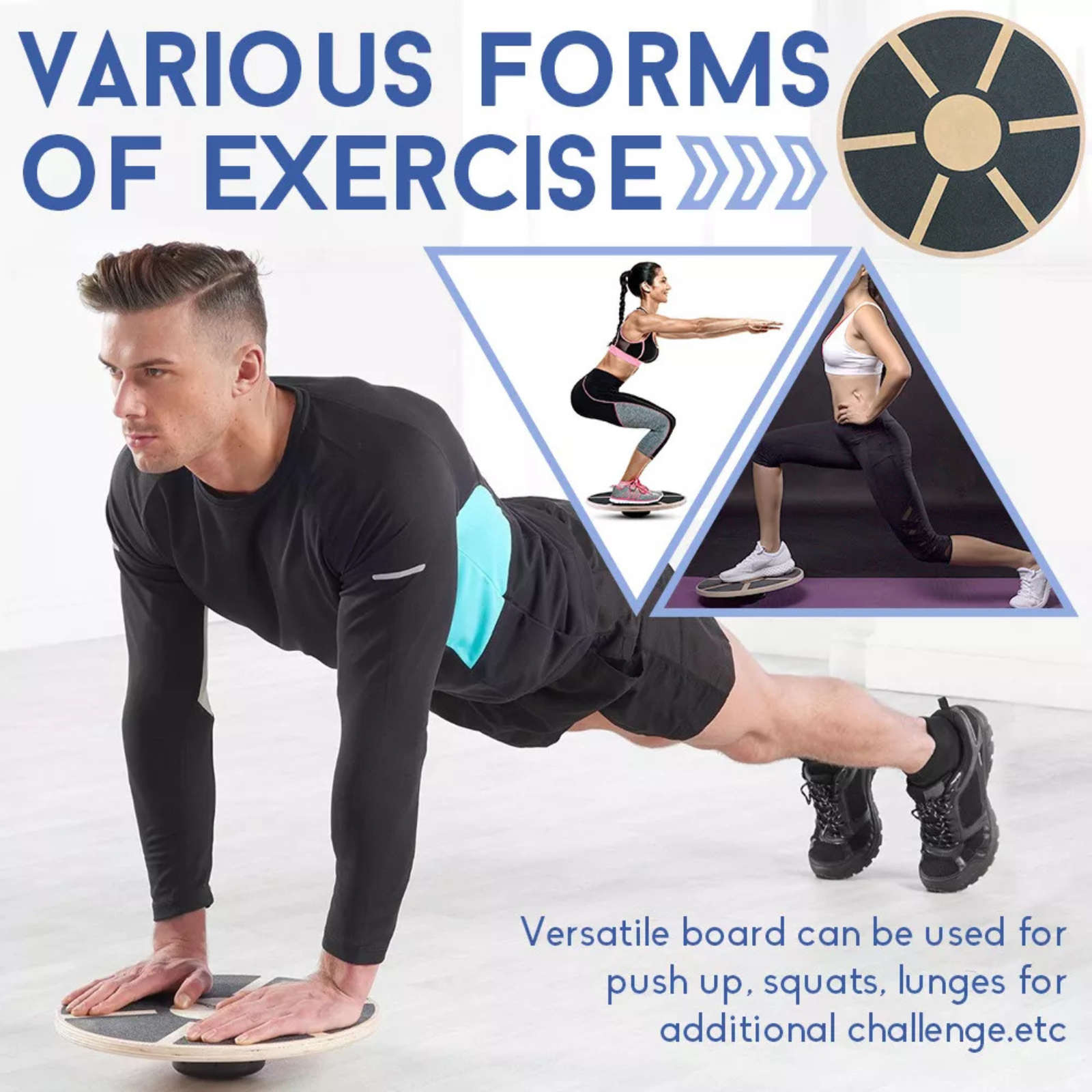Yoga Pilate Support Max 250KG Professional Balance Board Wooden Fitness Wobble