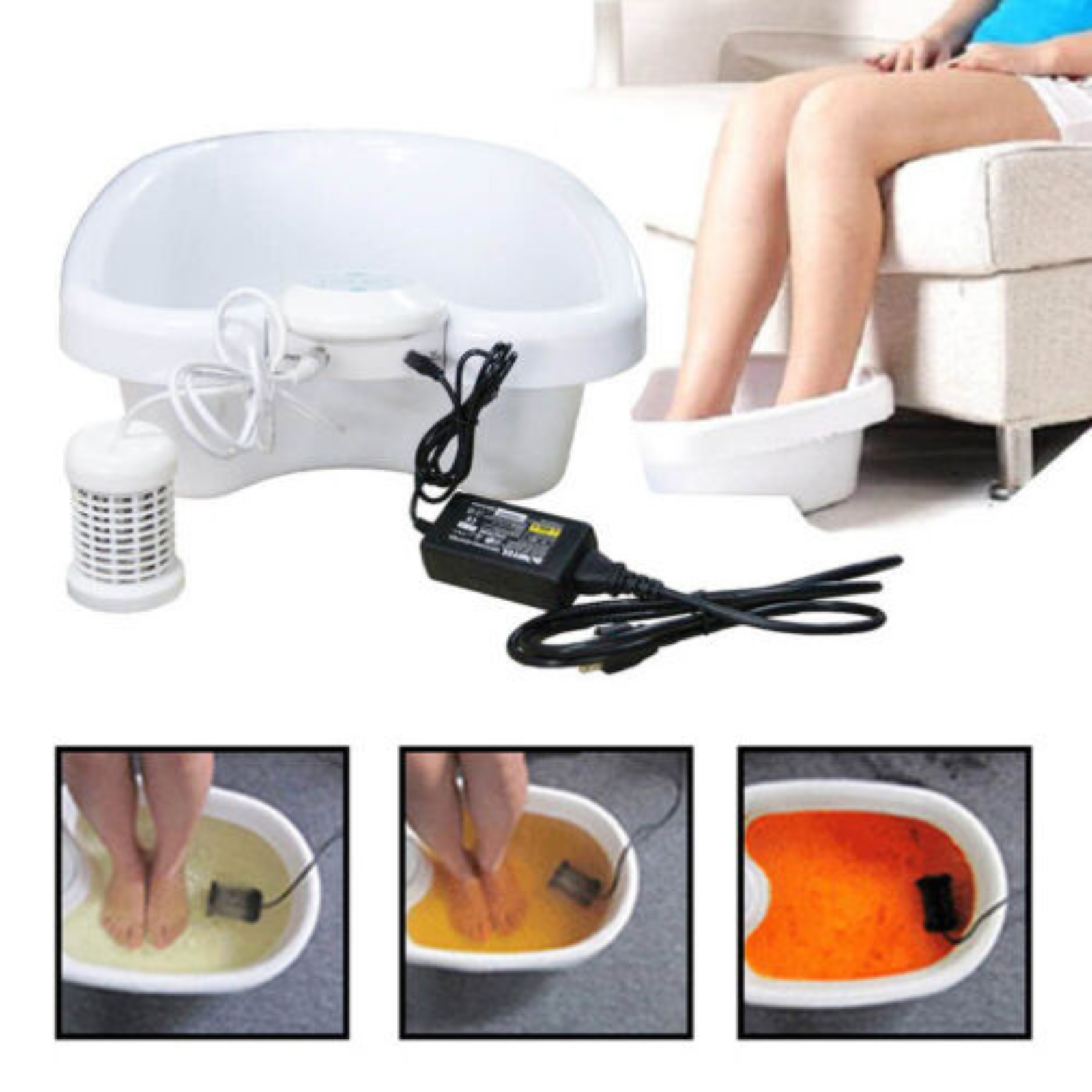 Foot Bath Spa Machine W/ Tub Ion Ionic Detox Array Cell Cleanse Health Care Tool
