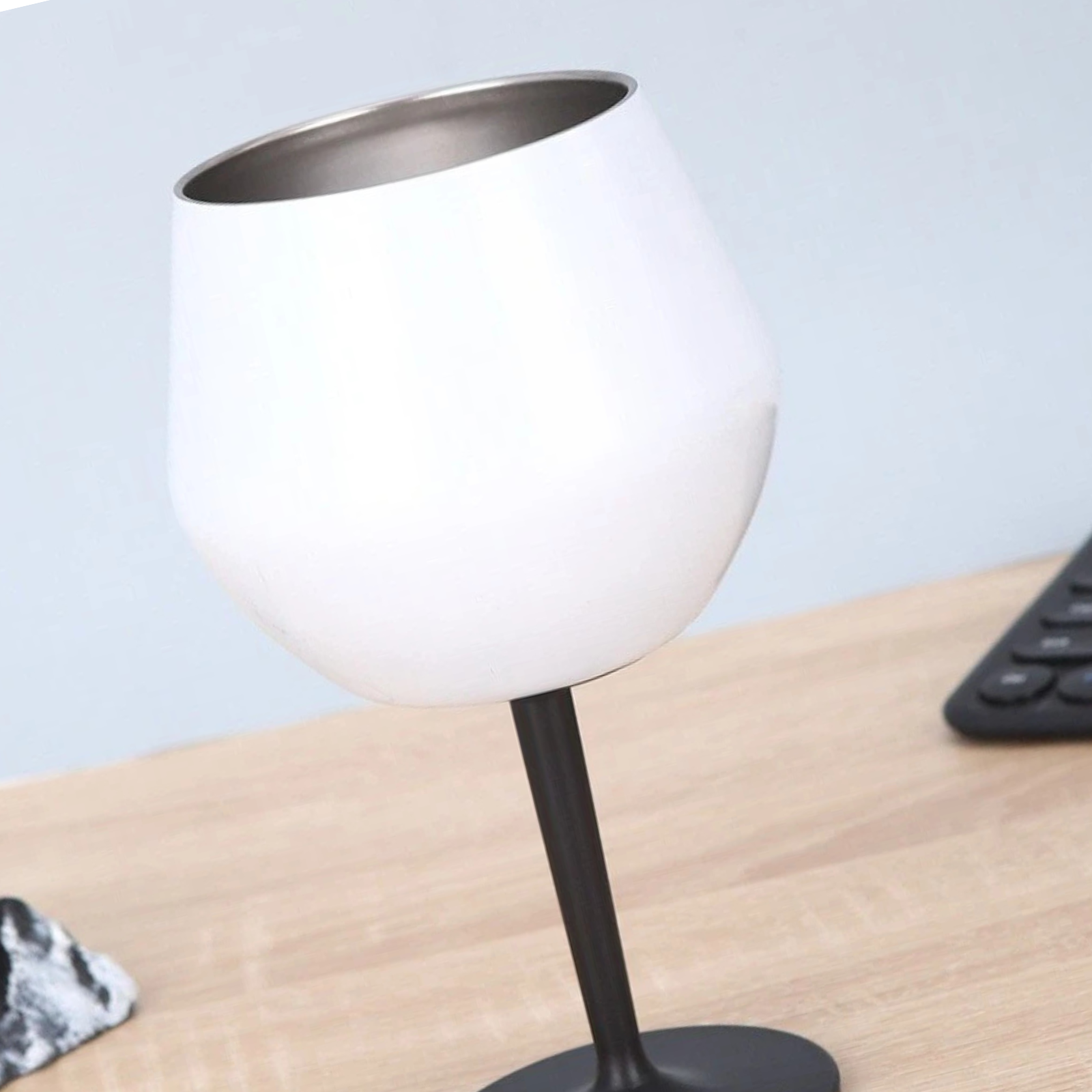 Steel Insulated Wine Cup Cocktail Glass Tumbler Travel Mug