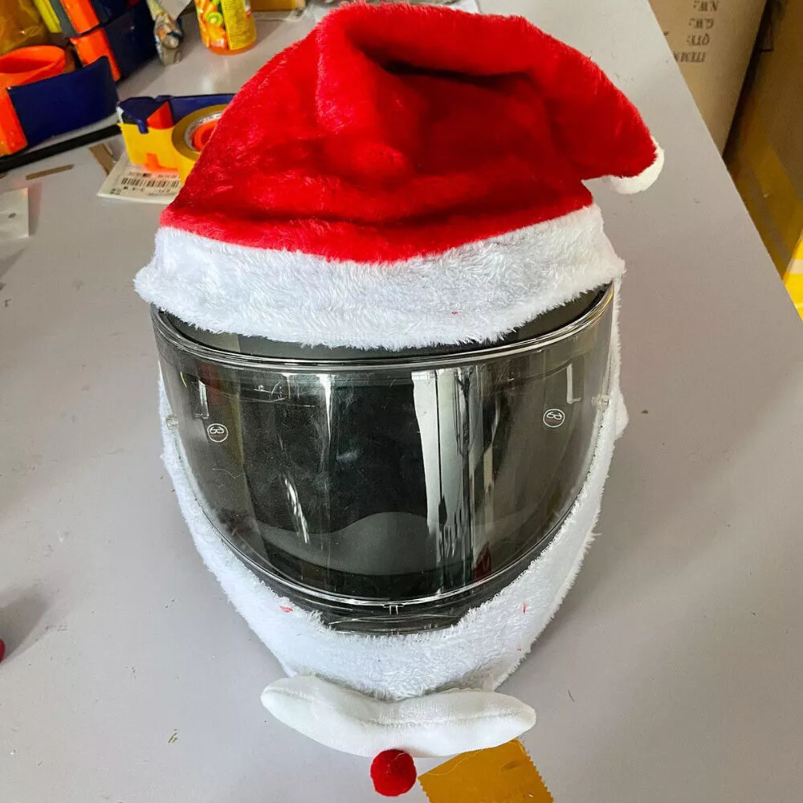 Motorbike Helmet Santa Claus Cover Christmas Helmet For Motorcycle