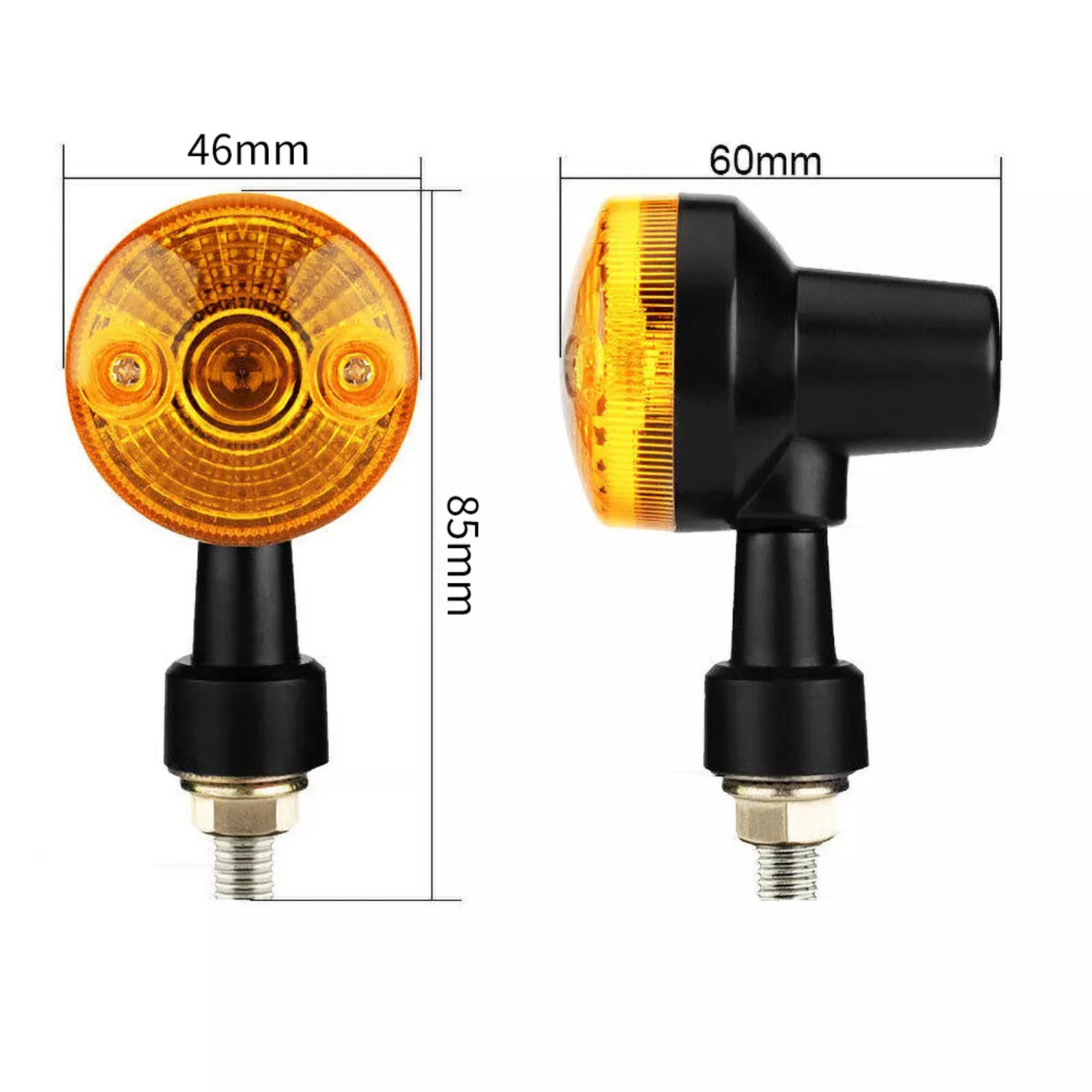 Blinkers Bulb Universal Lamp 4x Motorcycle Turn Signal Lights Amber Indicators