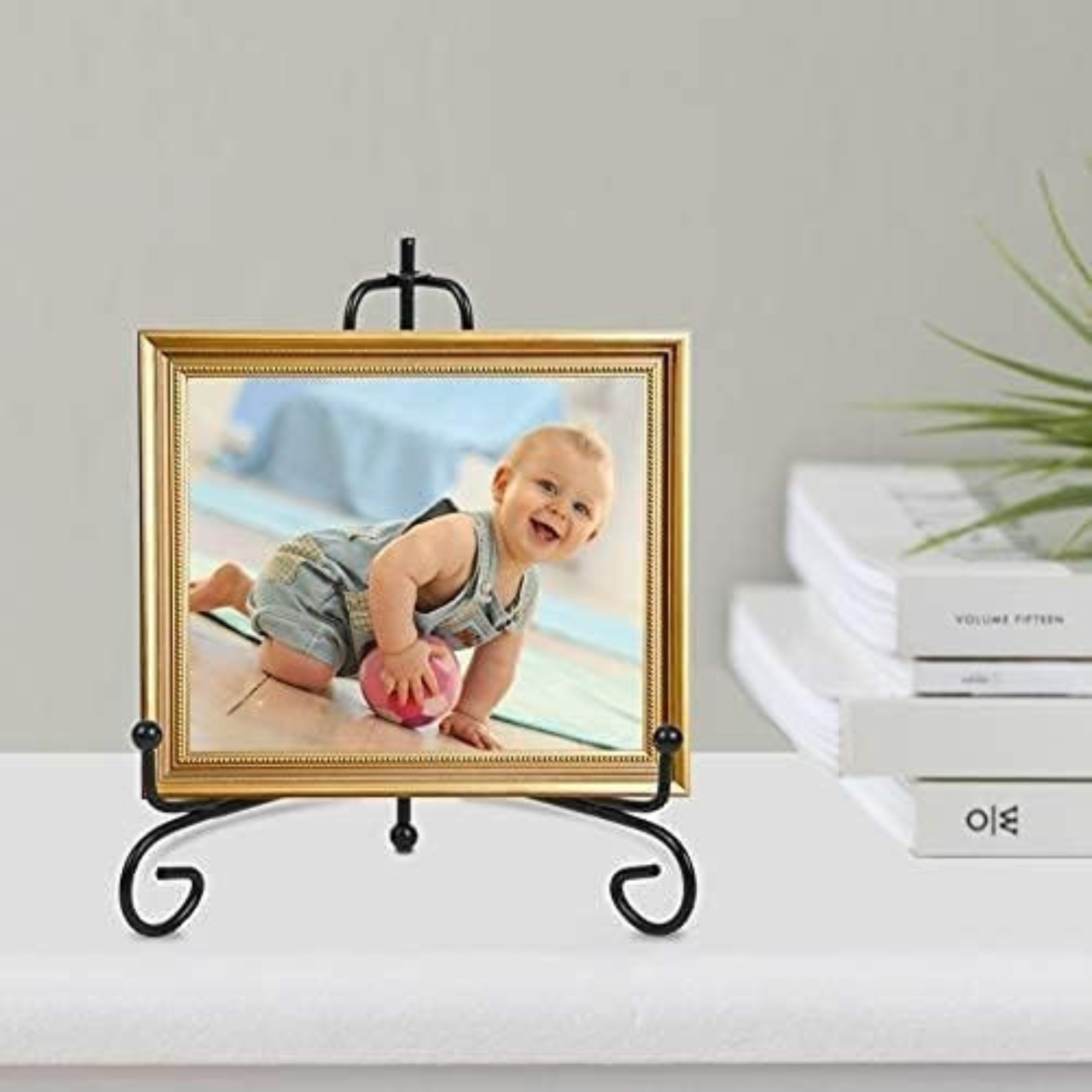 5inch Photo Picture Bowl Dish Book Holder Plate Stands Iron Display Easel Frame