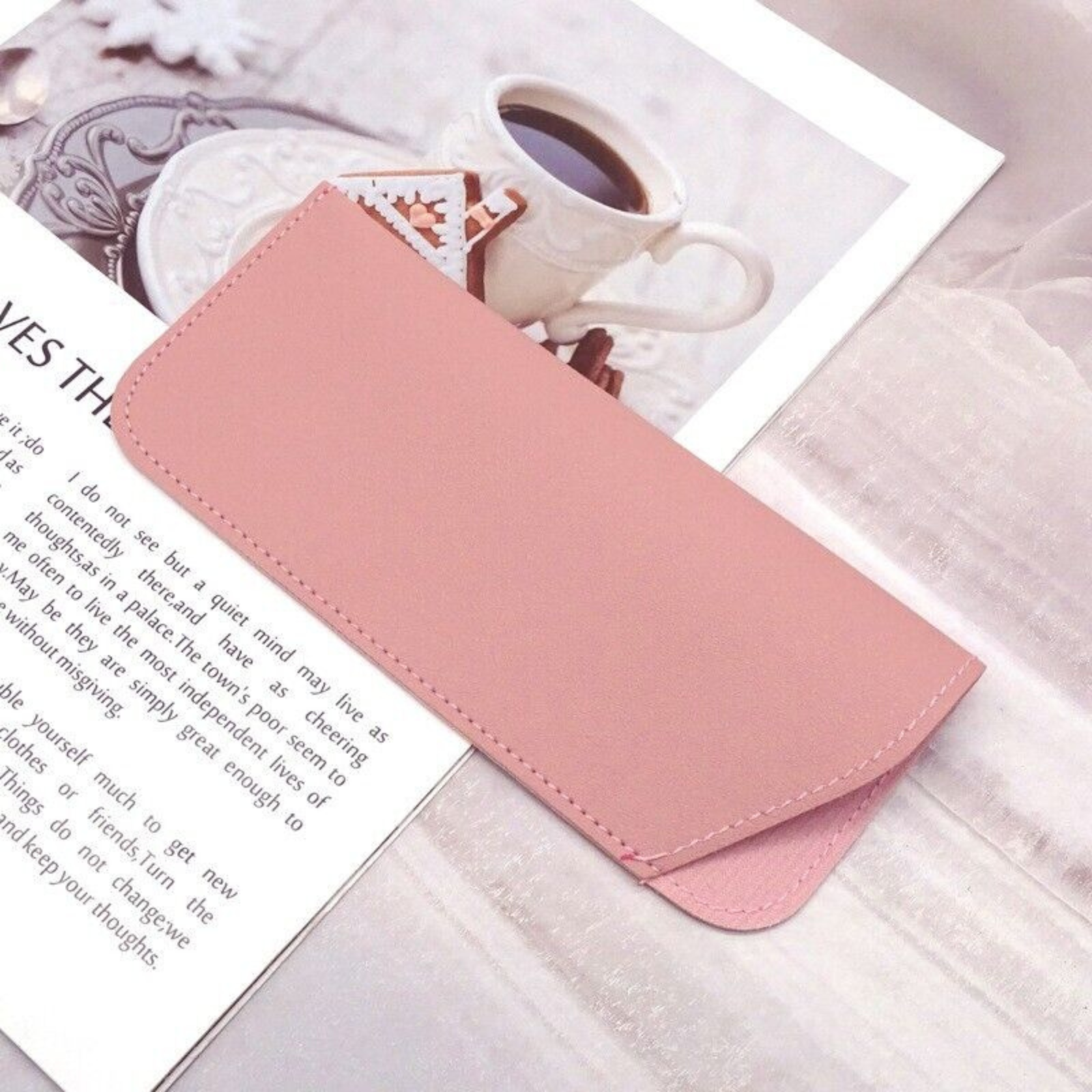 Soft Pouch Bag Pocket Leather Eyeglass Sunglasses Reading Glasses Case