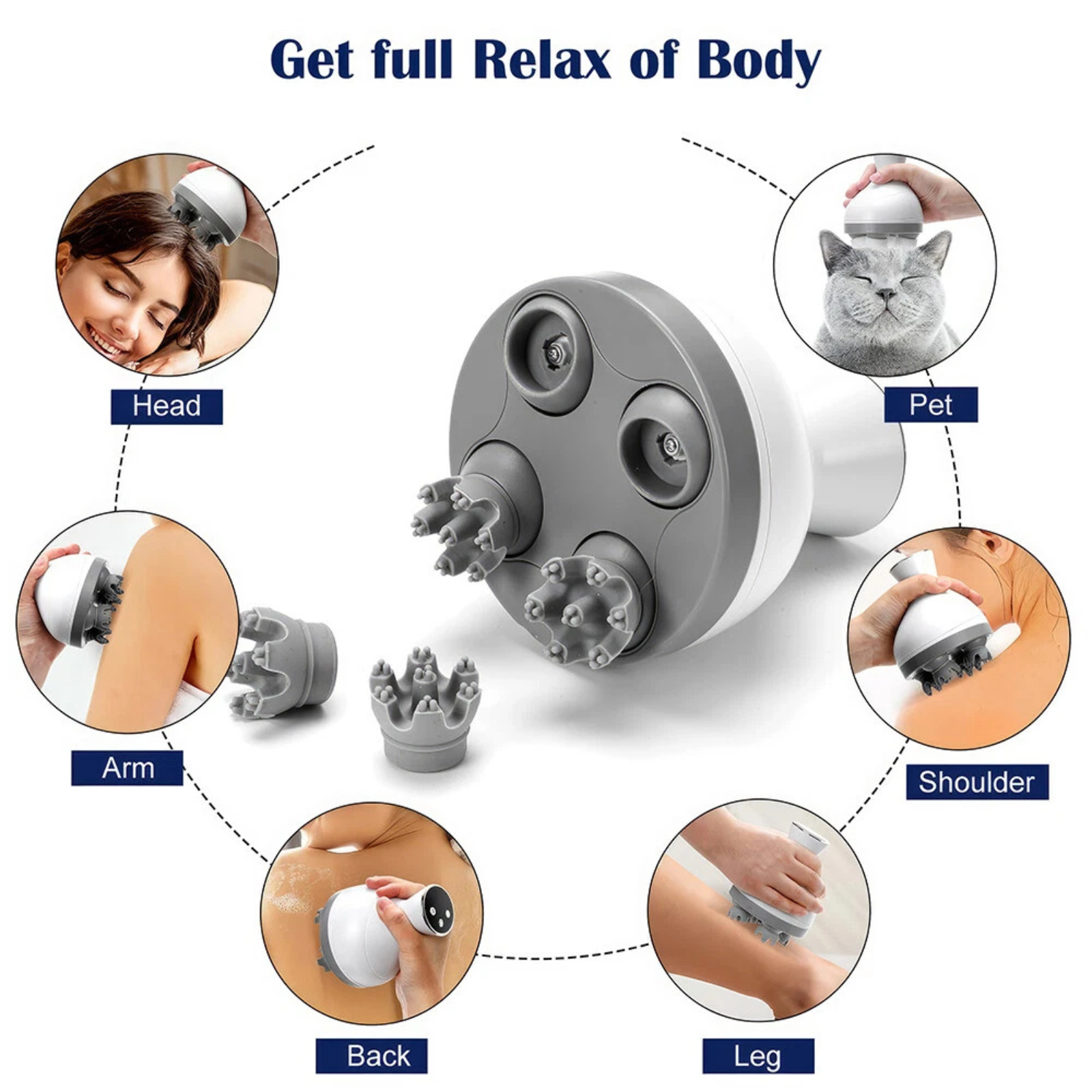 Shower Comb Exfoliate Remove Dandruff Electric Scalp Massager Hair Shampoo Brush