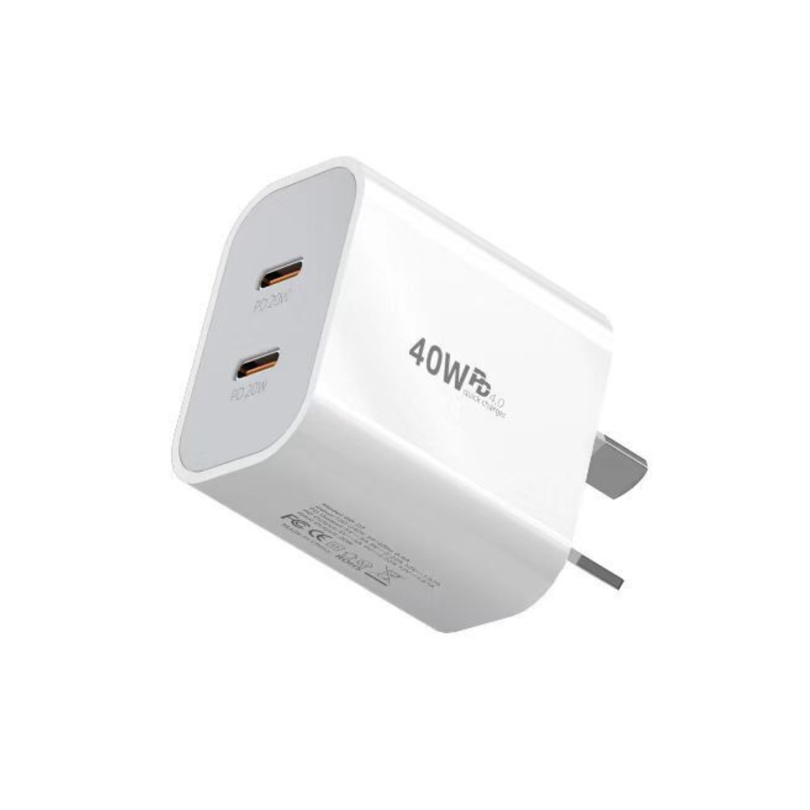 Fast Charging Wall USB C Charger Power Adapter 40W DUAL USB-C PD