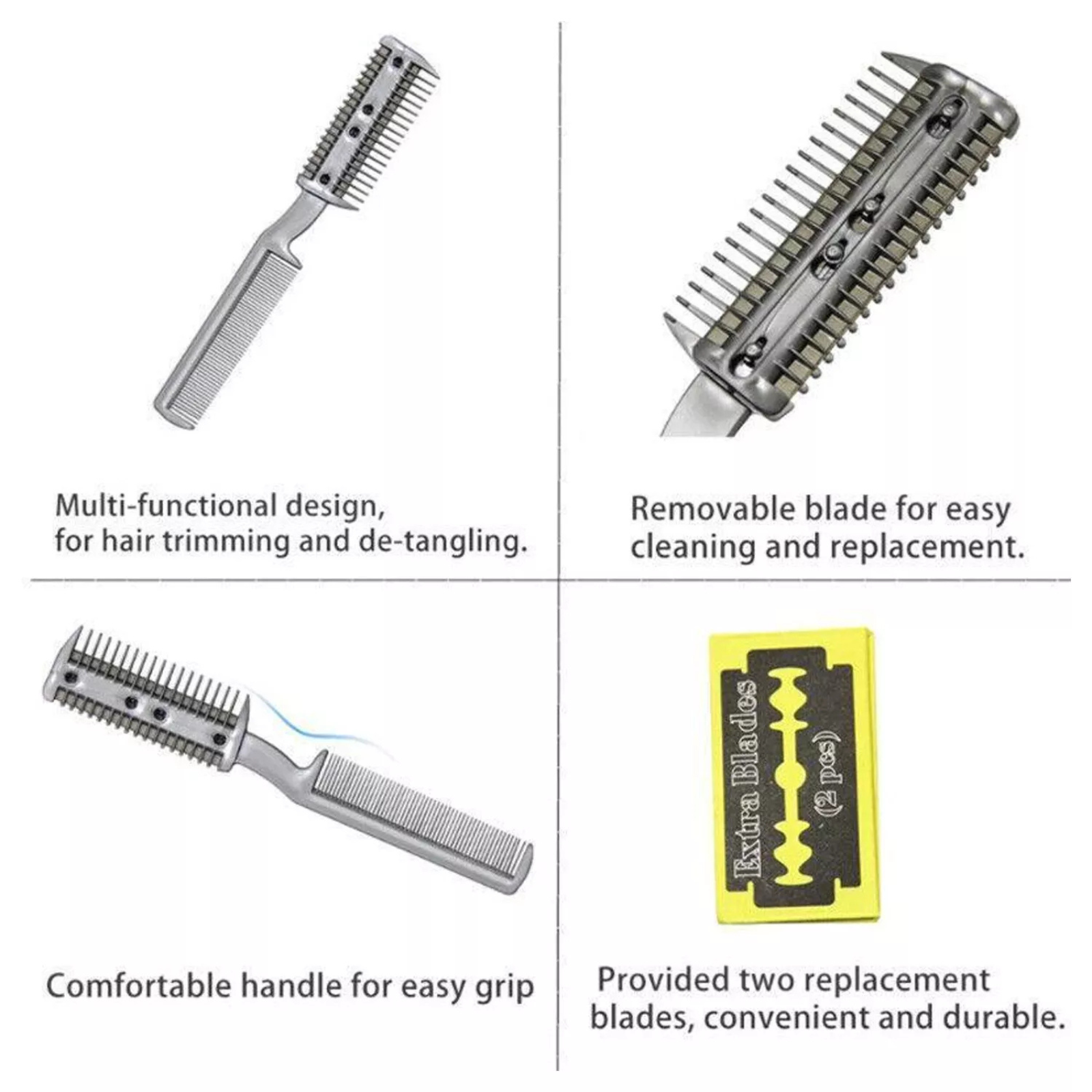 Cutter Dogs Cats Puppy Hair Trimmer Grooming 2 Sided Razor Clipper Comb Pet