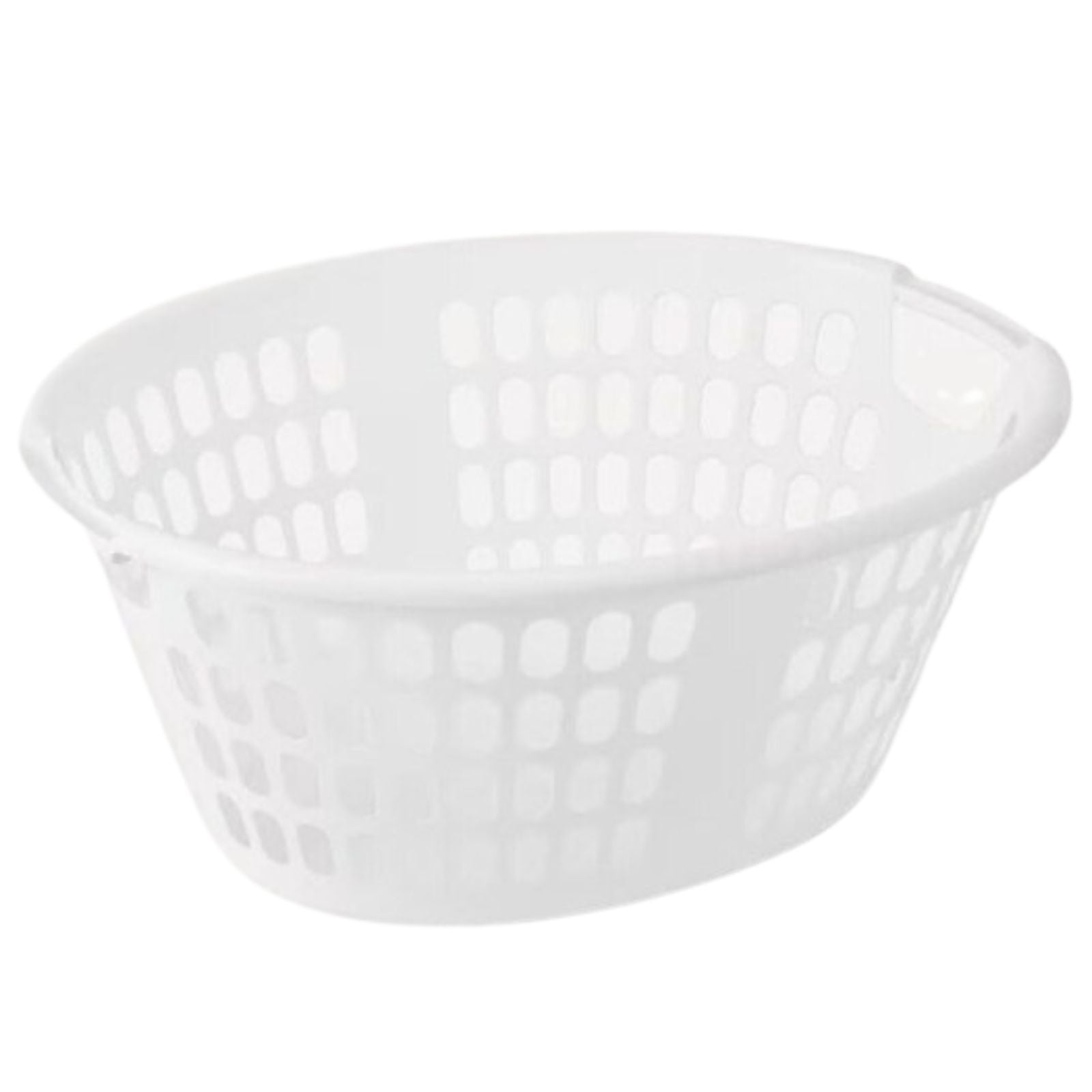 Washing Clothes Basket White Oval Laundry Carrier