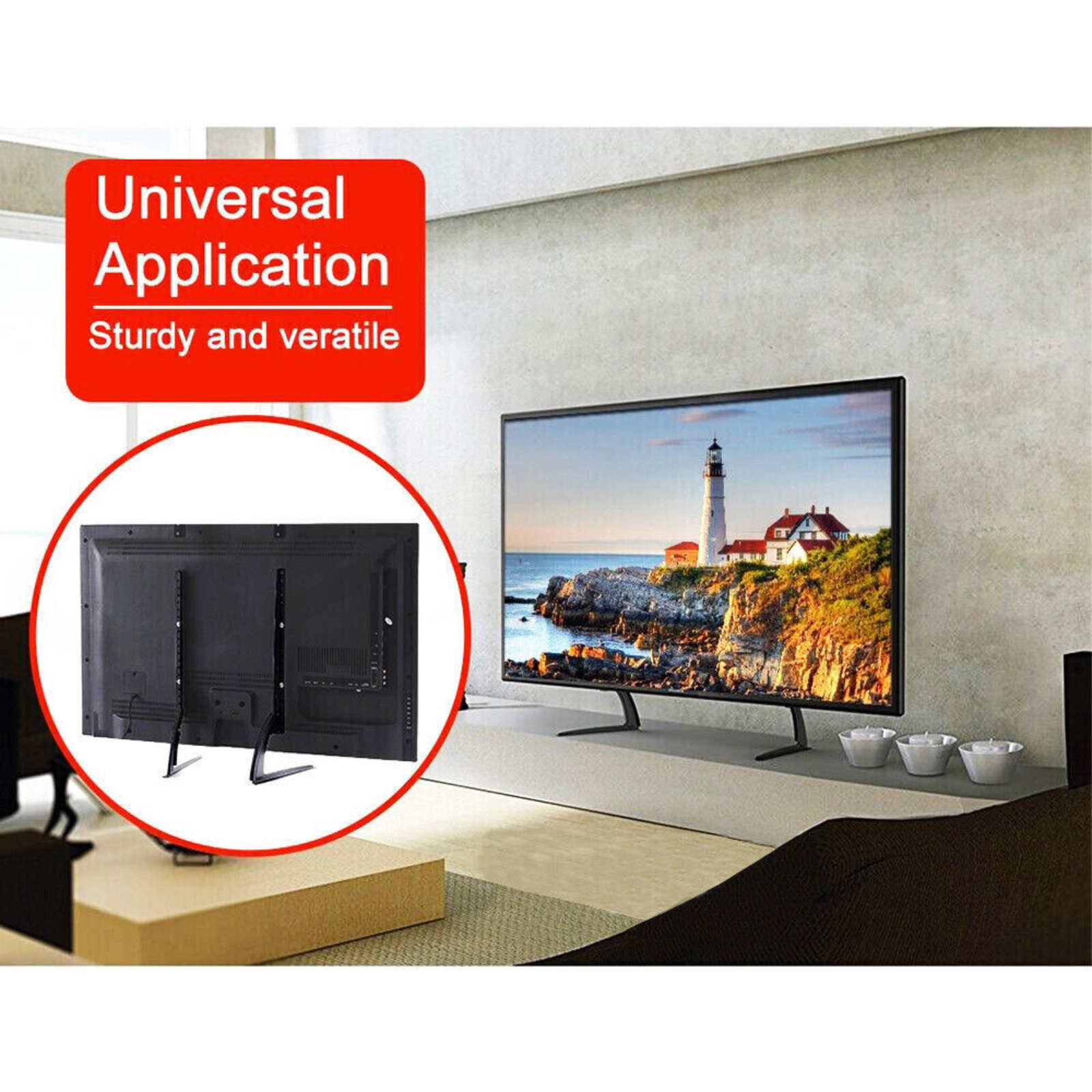 TV Pedestal Stand Bracket Legs Universal 32''-70'' Screen Table Desktop LCD LED