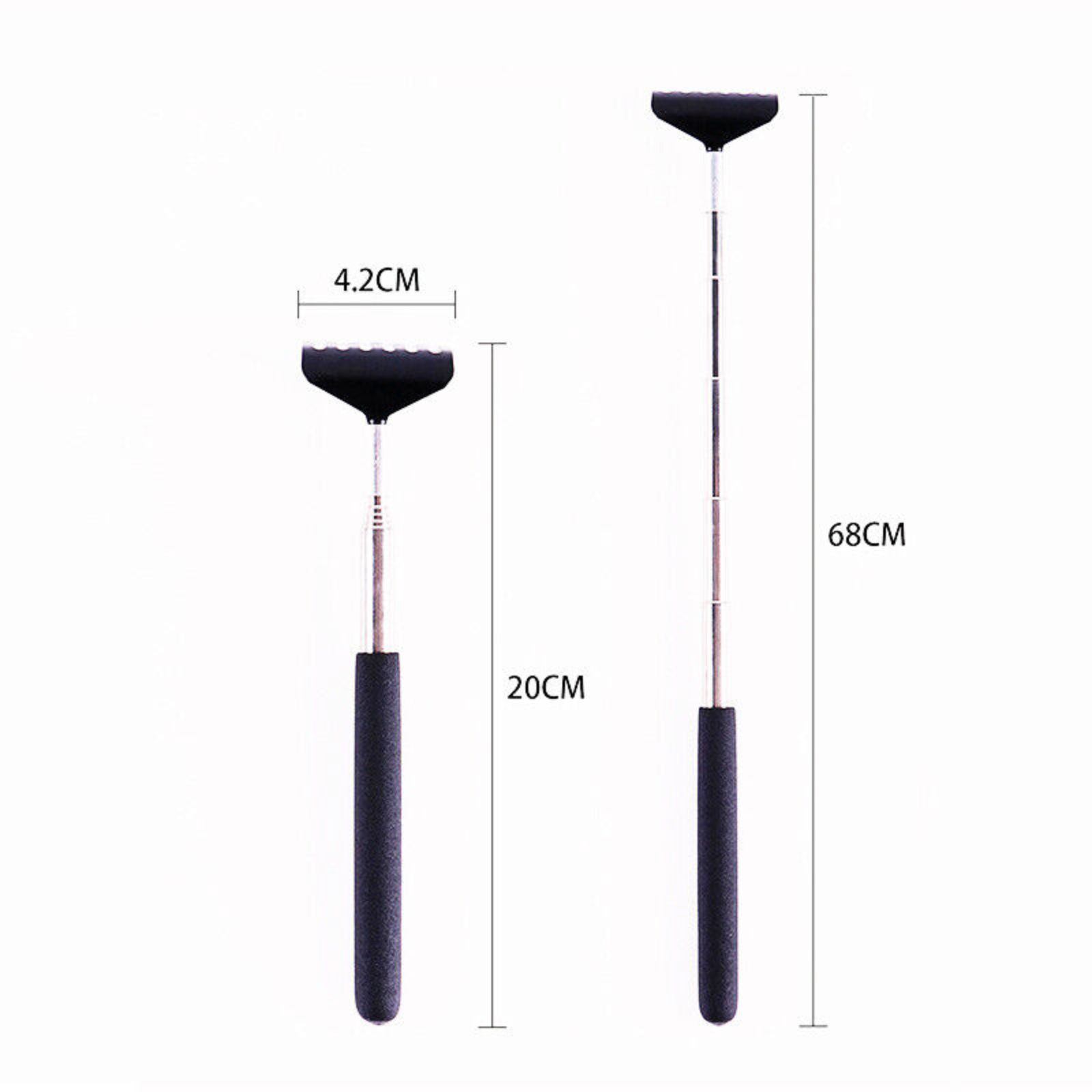 Backscratcher Massager Telescoping Extendable metal claw Back scratcher Black