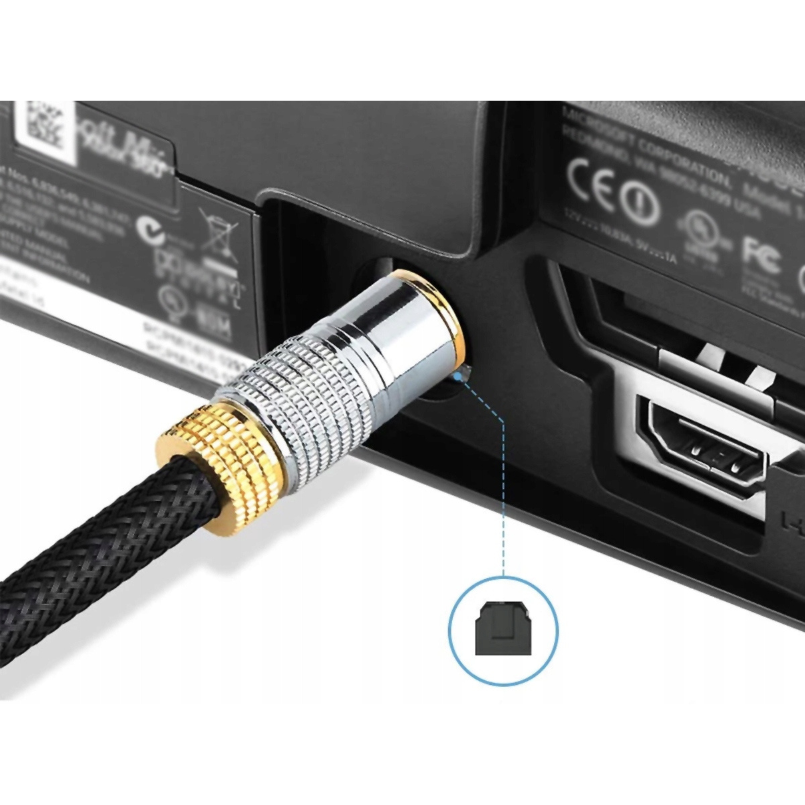 Gold Plated Fibre Cable Ultra Premium Optical OAC Digital Audio 3M