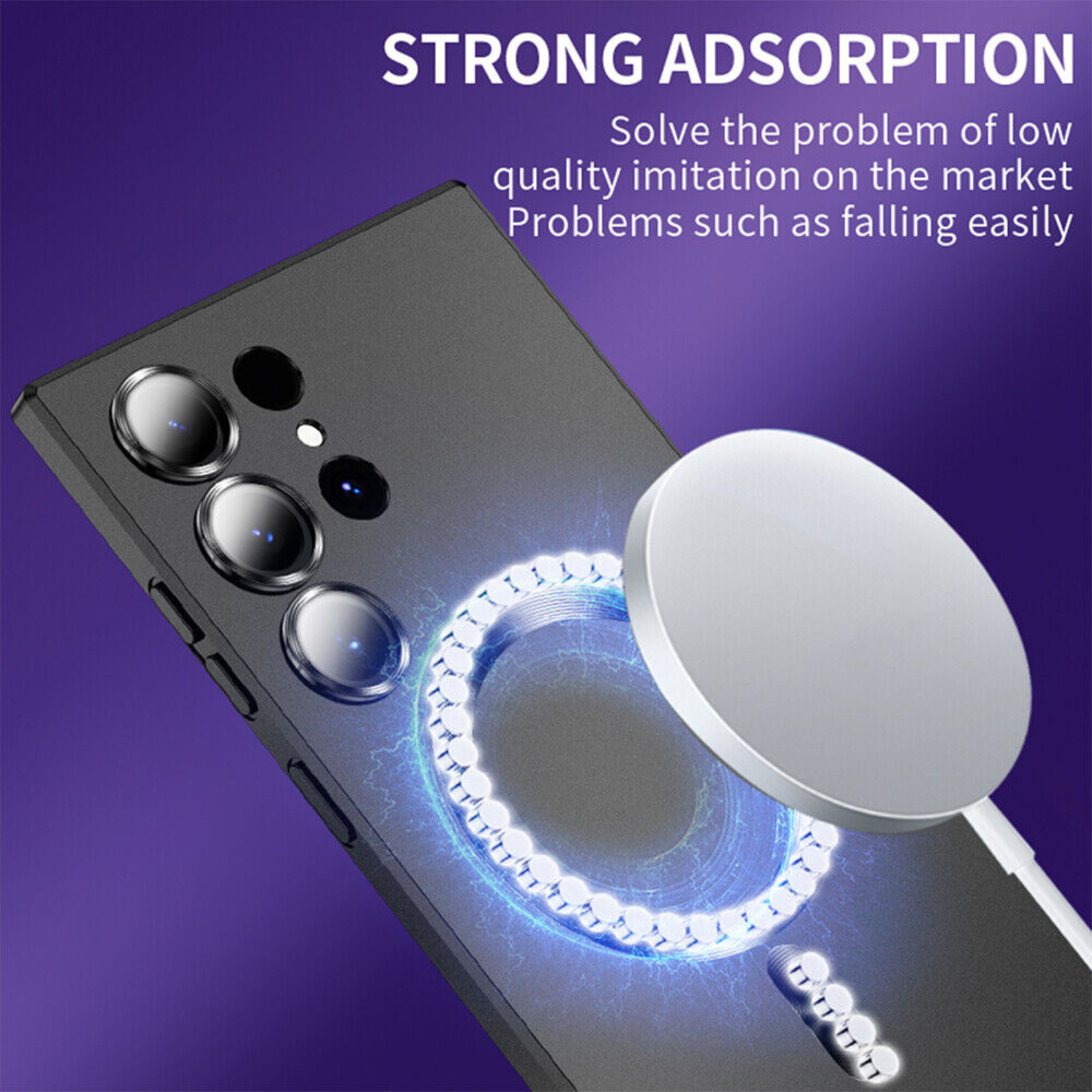 Samsung Galaxy S23 Ultra Matte Shockproof Magnetic Case
