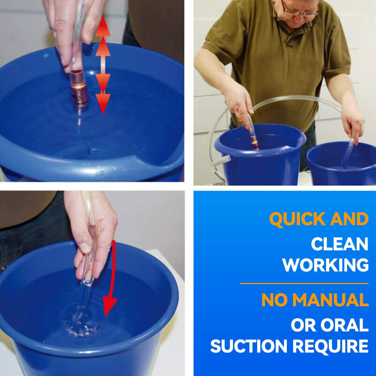 Liquid Transfer Fuel Hose Pump Tools 3m Self Priming Siphon Hose Water Jiggler